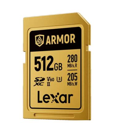 Sdxc geheugenkaart lexar professional armor gold 512 gb