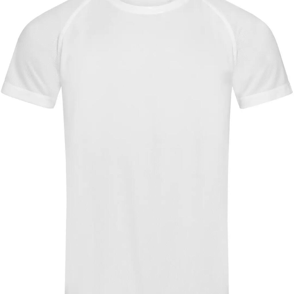 Stedman Unisex Active Raglan Mesh Crew Neck T-Shirt - White