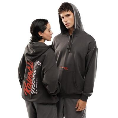 Heren lifestyle rayo club katoenen hoodie rc squad gray grijs