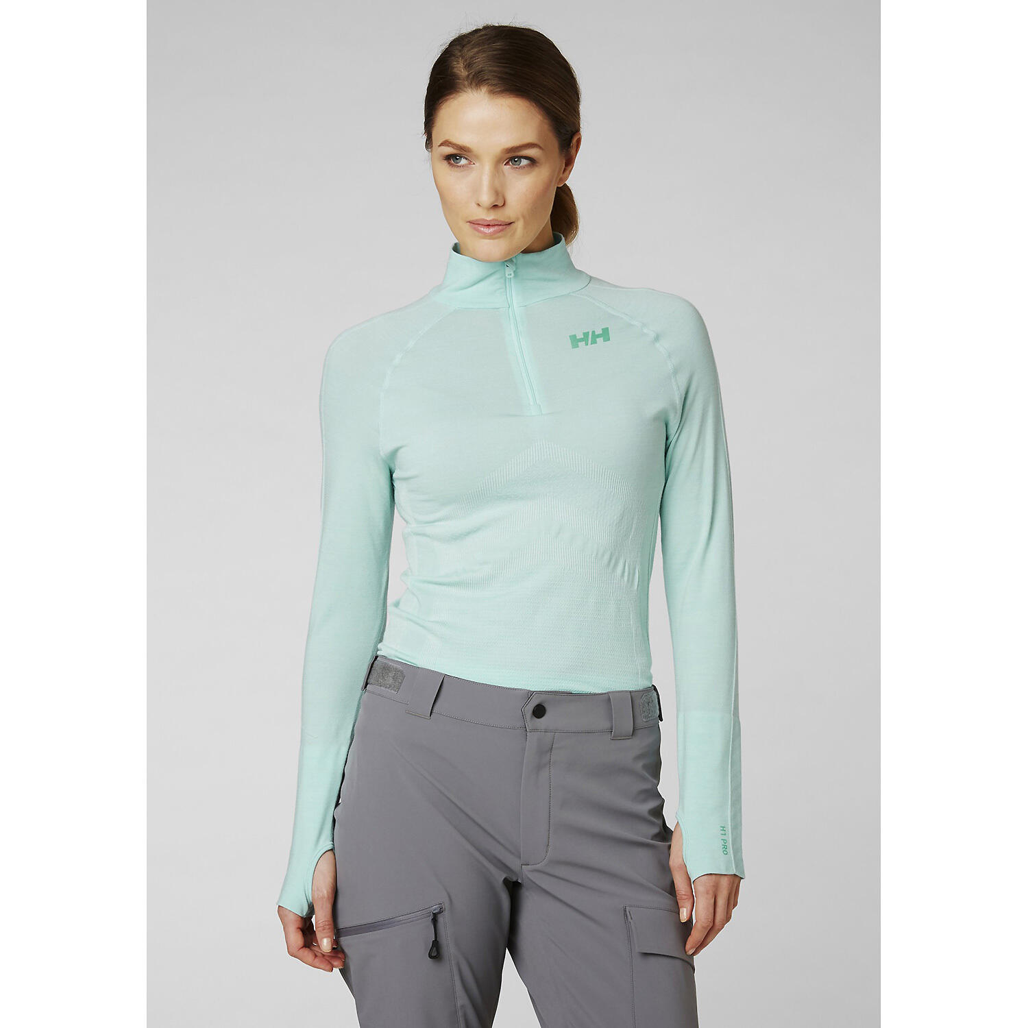 Damen Sweatshirt W H1 Pro Lifa Seamless 1 / 2 Zip 3/4