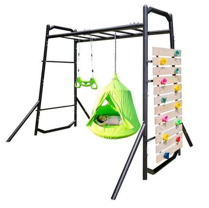 Garten Spielplatz Monkey Bar Kletterwand Trapez Nestschaukel Zelt Grün