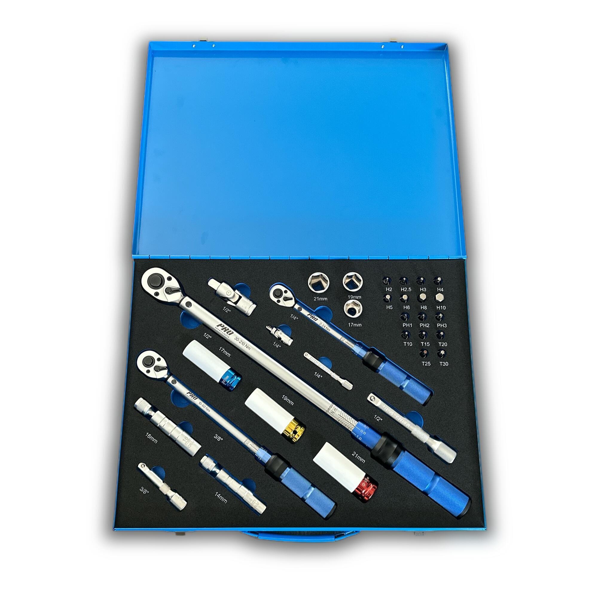 Pro Sport Lights - Clé Dynamométrique Vélo Jeu De 32 Pièces 2-210 Nm - Clé Dynamométrique - No Size - Decathlon