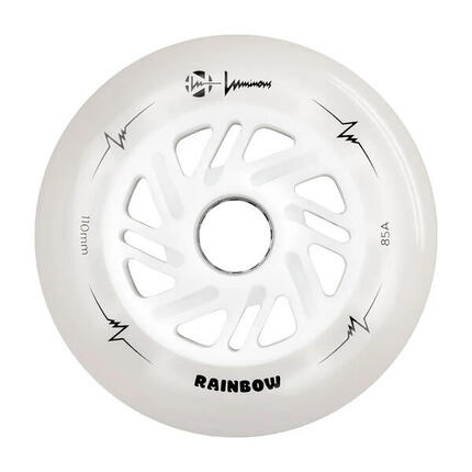 LUMINOUS Roue Inline 110mm 85A Arc en ciel Blanc [x3]