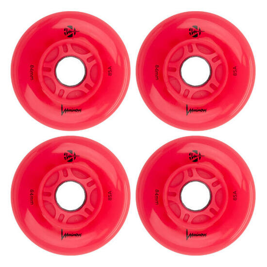 4 kółka do rolek fitness Luminous LED 84mm/85a świecące