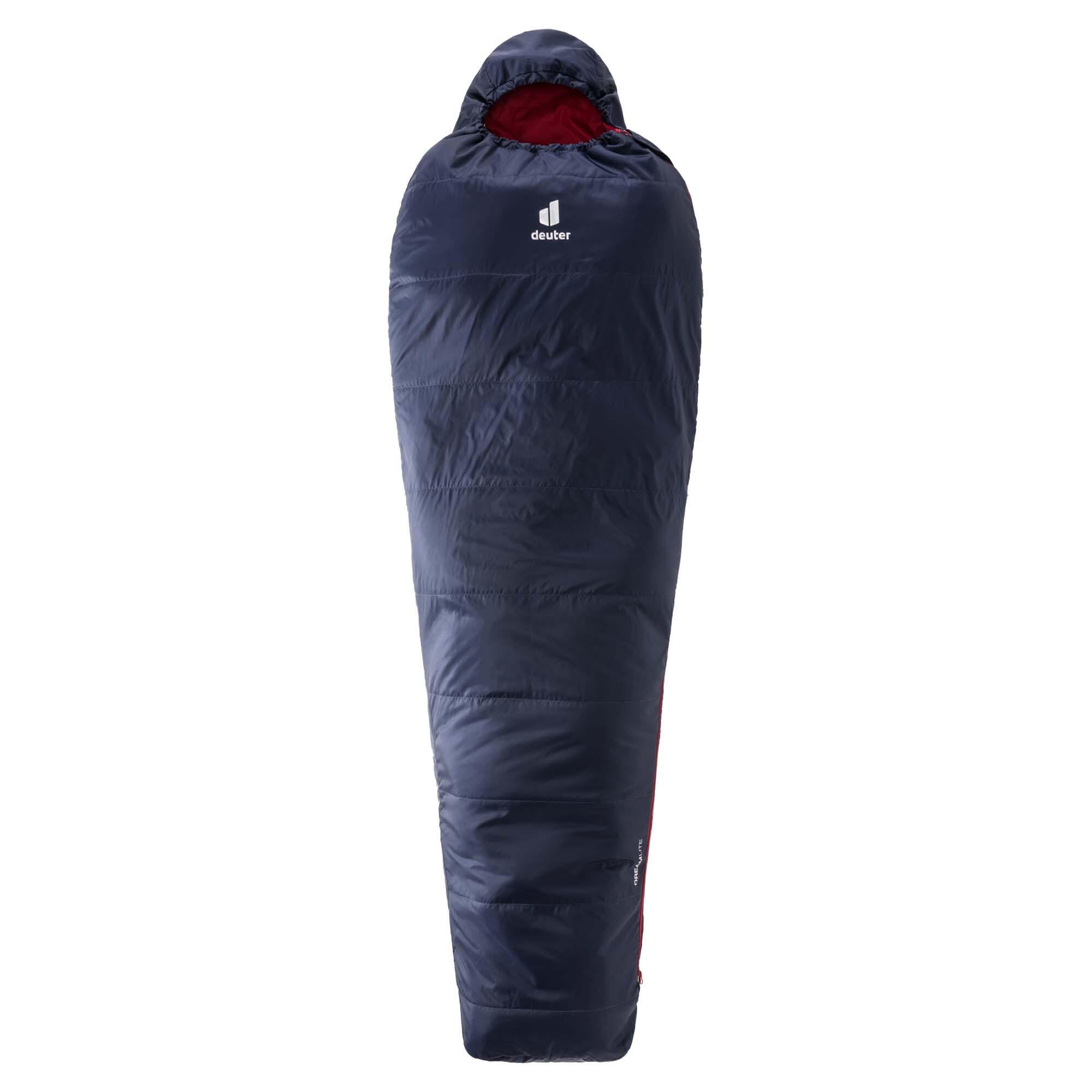 Deuter - Sac De Couchage Deuter Dreamlite L, Léger, Isolant, Capuche Ajustable, Déperlant - Sac De Couchage - Bleu|rouge - Decathlon
