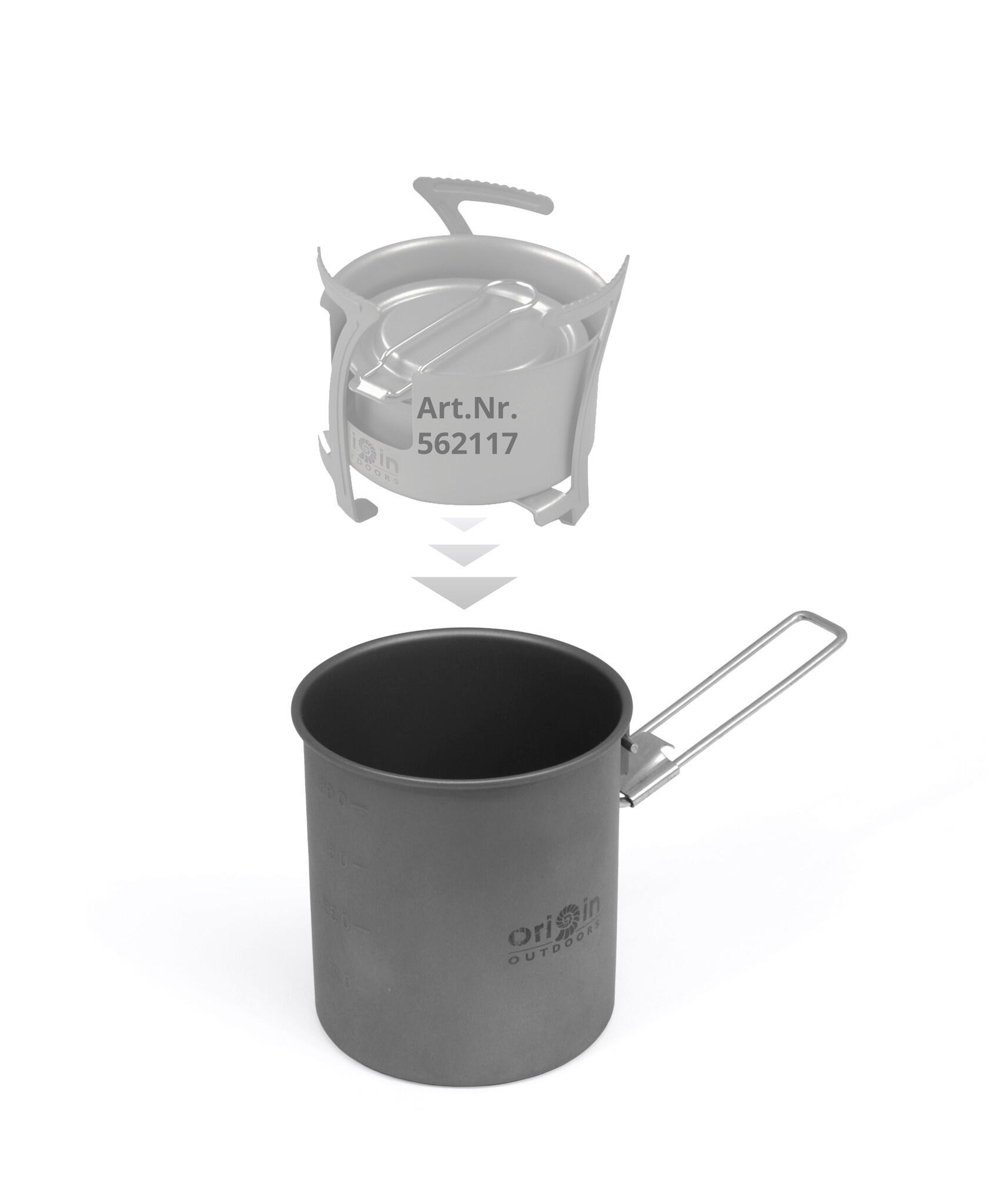 Origin Outdoors Titanium Pfanne 750ml - Titan Bushcraft 2/7