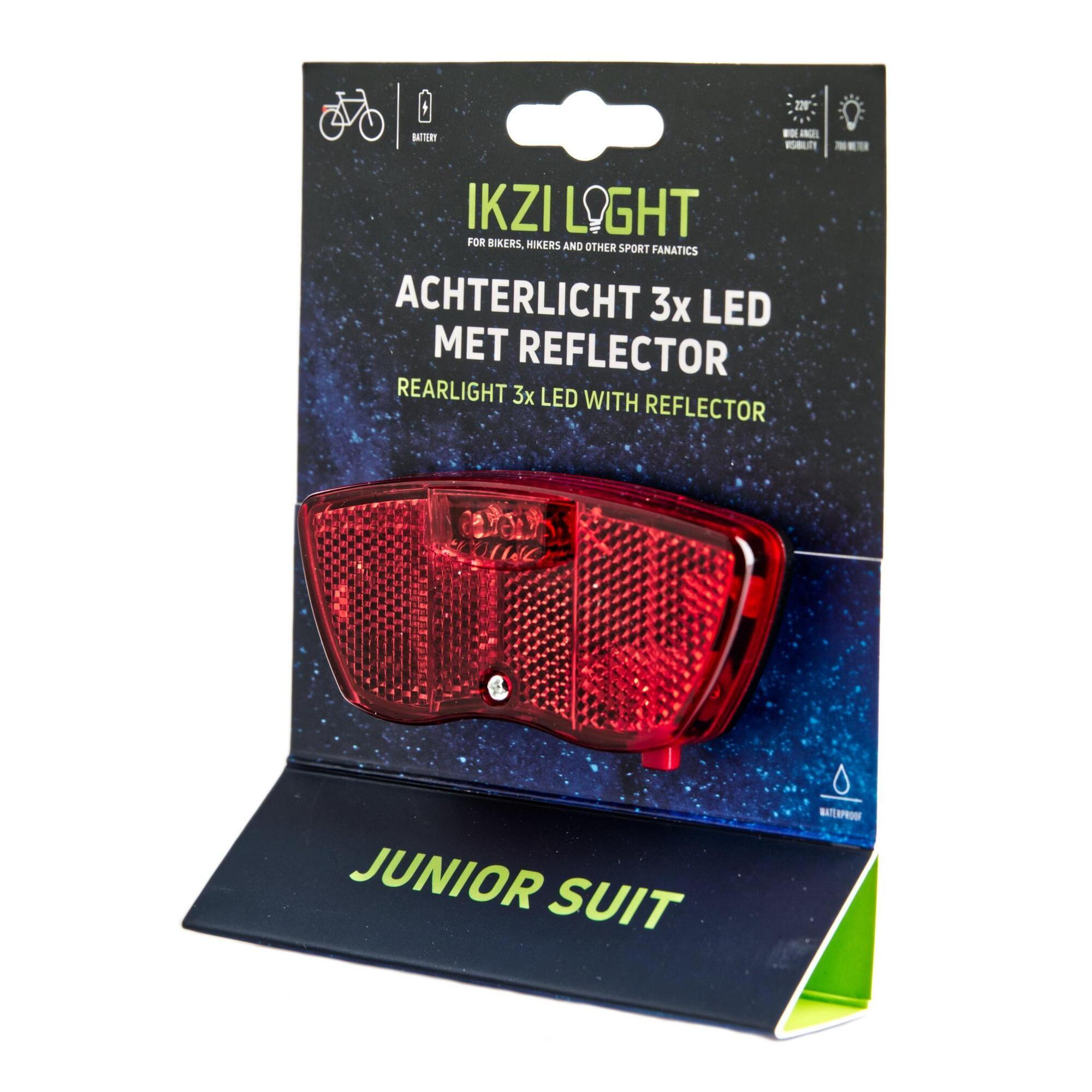 Ikzi - Ikzi Clair Arrière De Lumière Arrière Junior 3xled - Éclairage Vélo - Rouge - Taille Unique - Decathlon