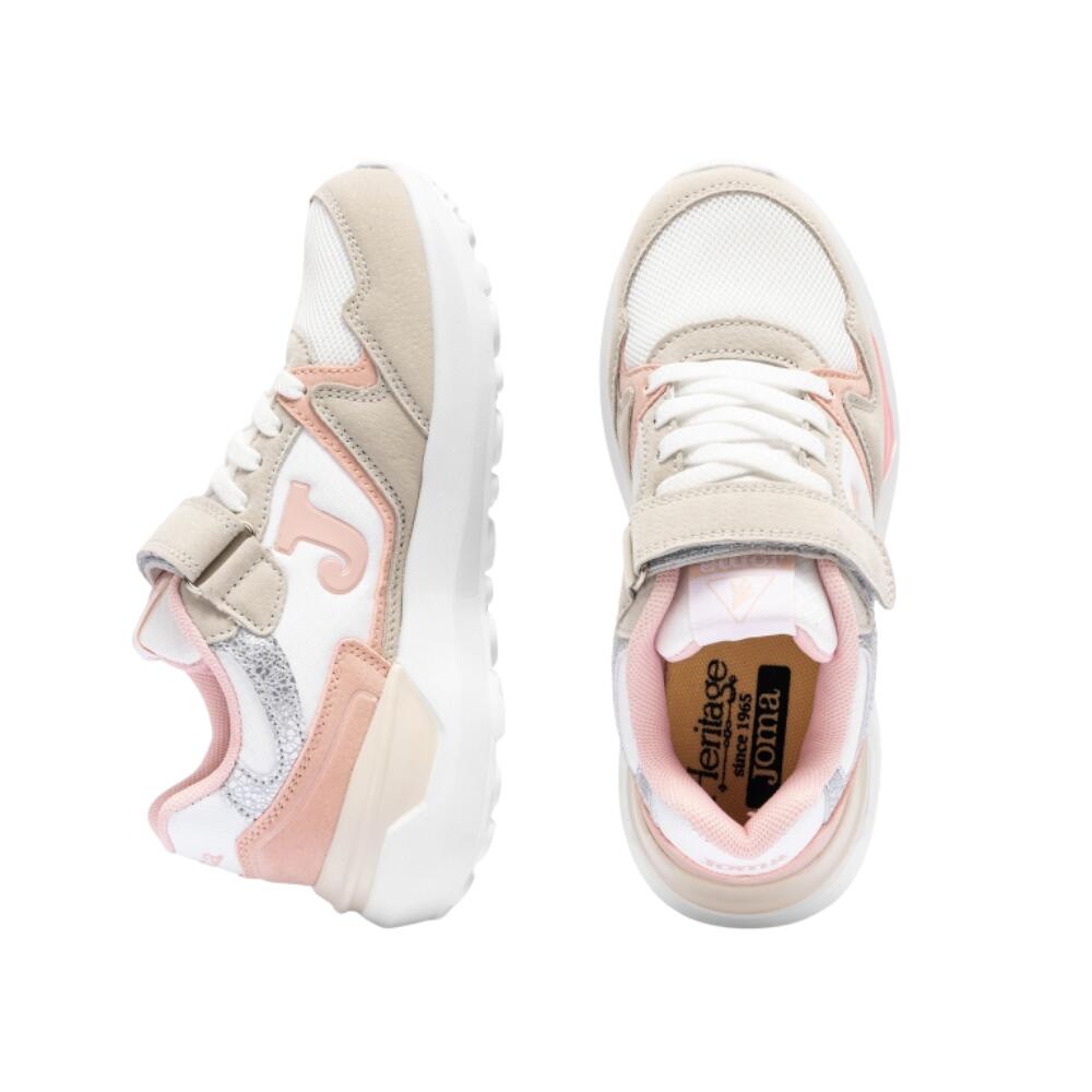 Joma 3080 JR 2625 Bege Rosa – Sapatilhas Casual para Menina Respiráveis com Sola 4/5
