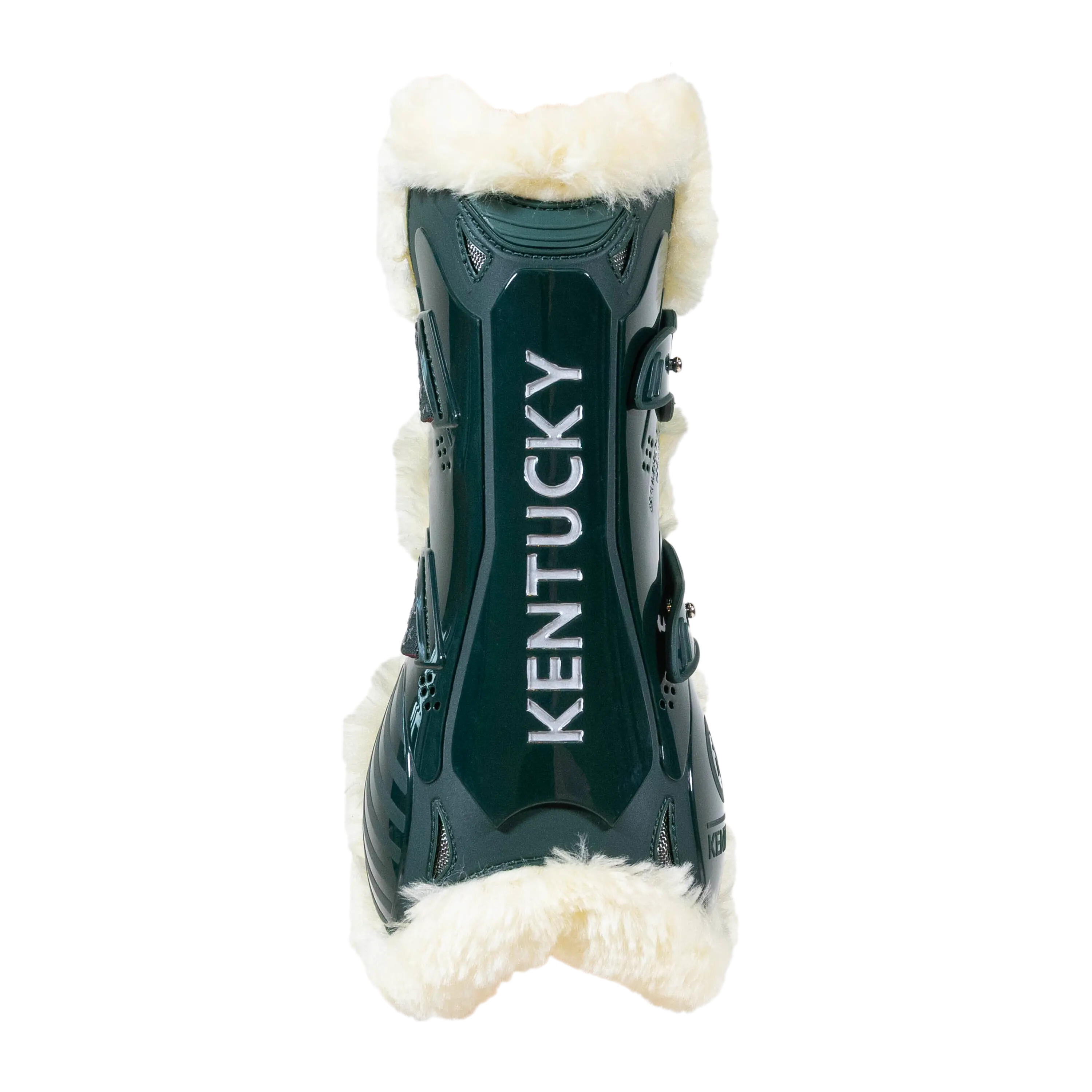Kentucky Horsewear - Guêtres Antérieurs Ouvertes Pour Cheval Élastique Mouton Vegan Kentucky Bamboo - Guêtres Cheval - Vert - S - Decathlon