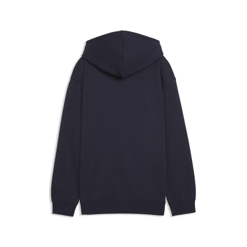 Pulover alergare copii cu glugă, Essentials Logo Lab Relaxed Hoodie, gri deschis