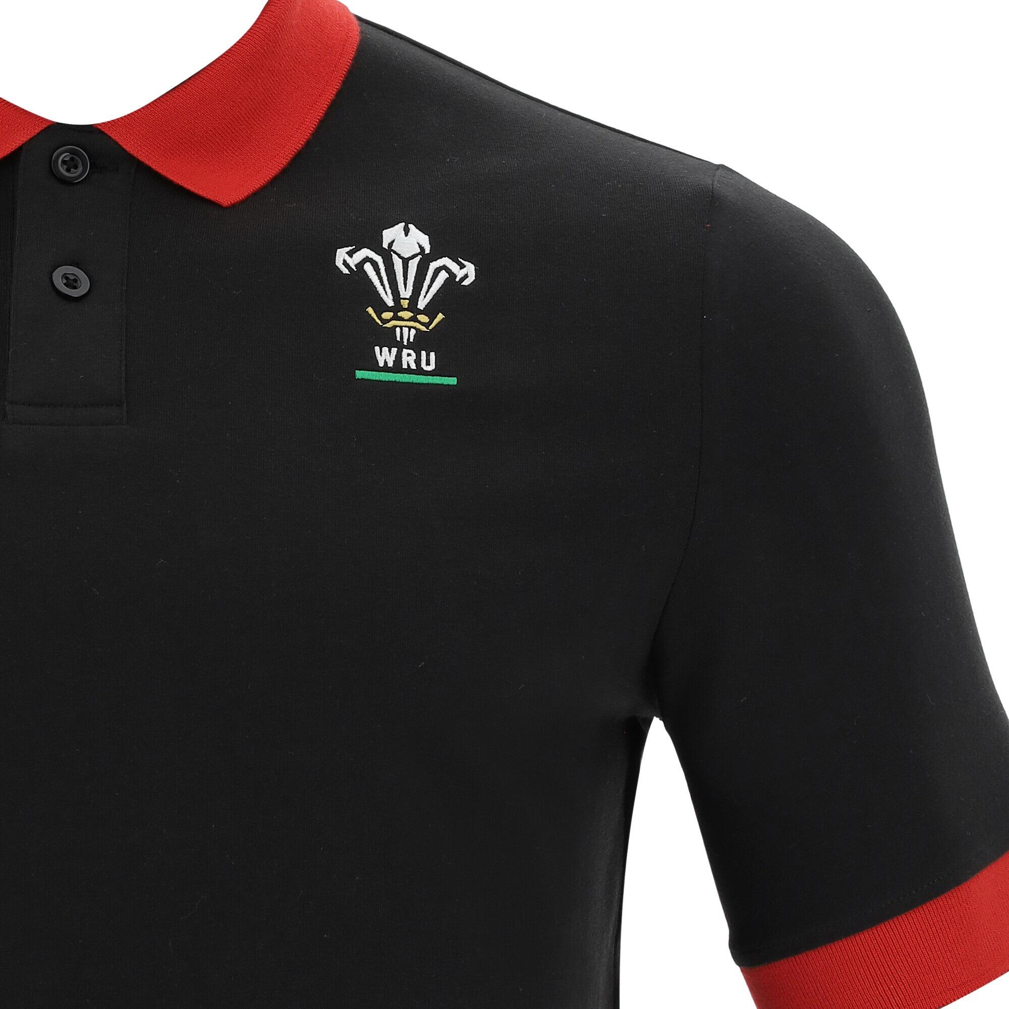 Katoenen piqué poloshirt Pays de galles rugby 2020/21 3/3