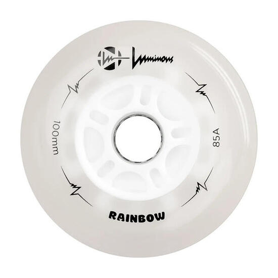 LUMINOUS Roue Inline 100mm 85A Arc en ciel Blanc [x3]