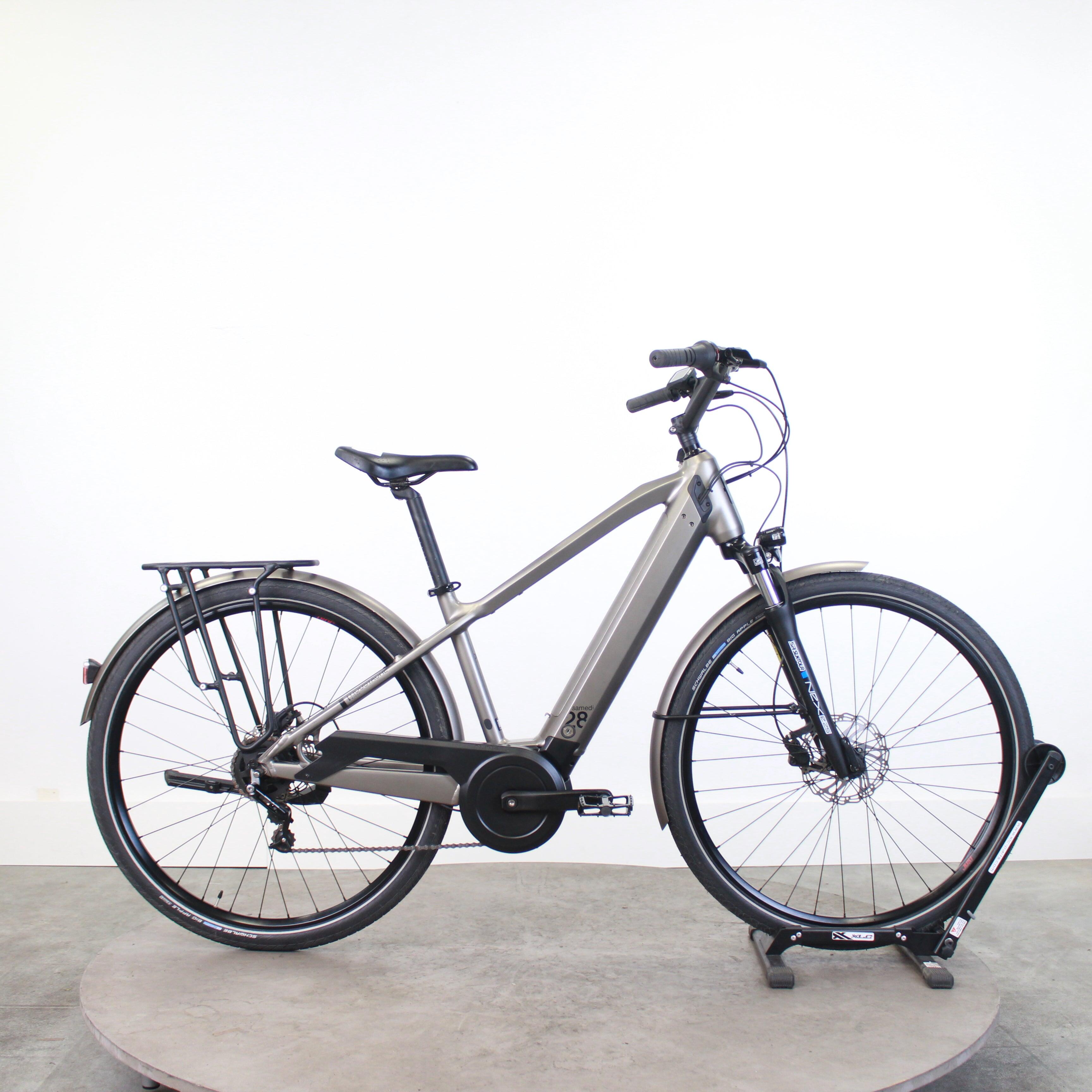 Moustache - Reconditionné - Vtc Électrique Samedi 28.2 - Excellent État - Vélo Tout Chemin - Blanc - S - Decathlon