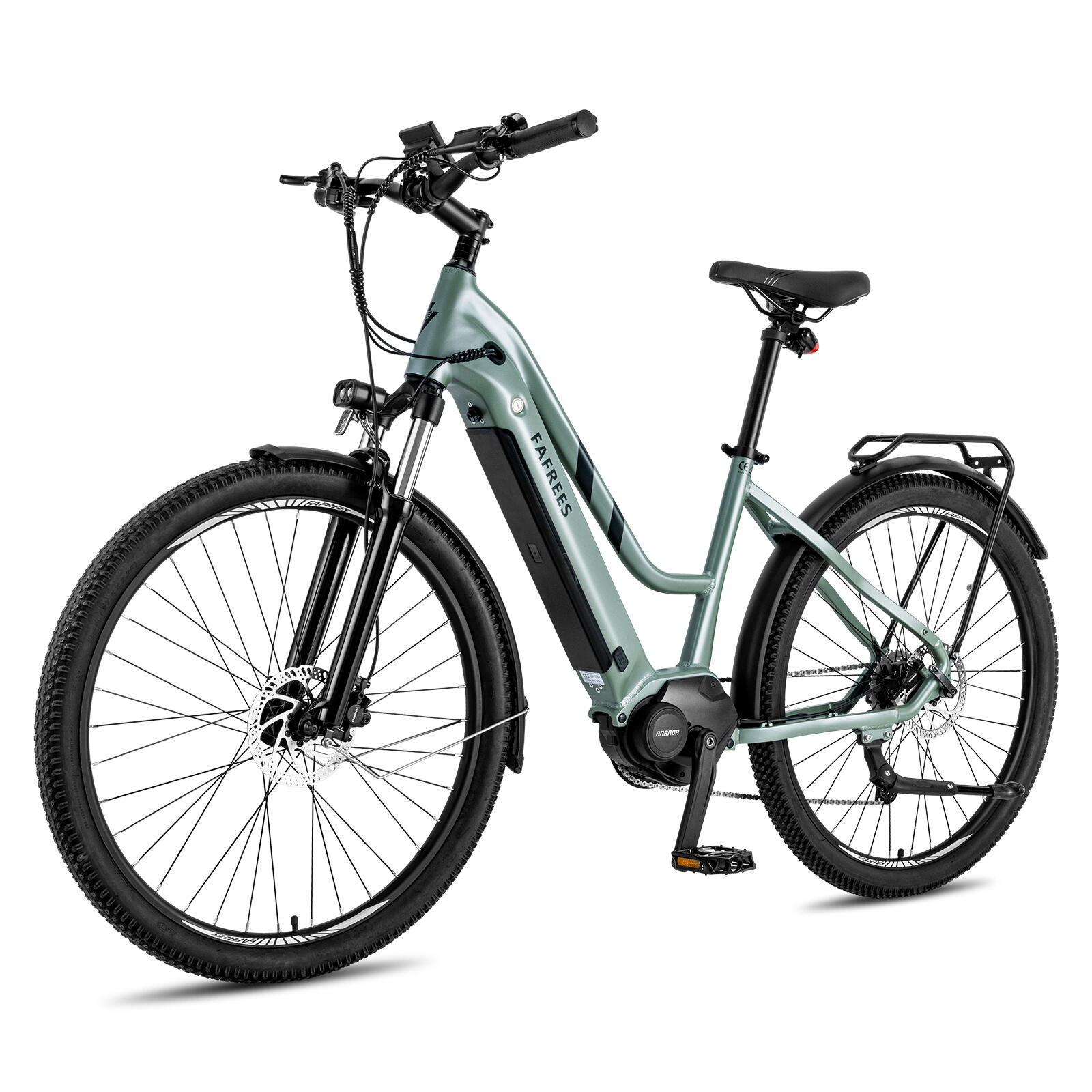 FAFREES Bici elettrica da trekking Fafrees FM8 con motore centrale, 250 W, 522 Wh
