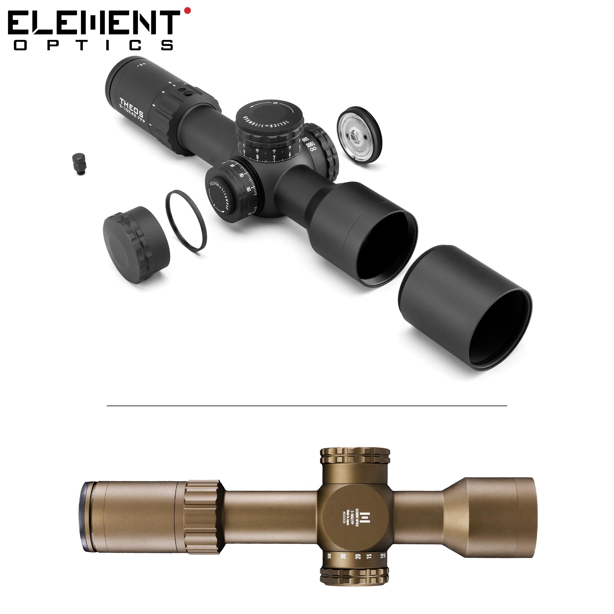 Mira Element Optics Theos 2-10x42 FFP MRAD MPR-1D FDE 5/7