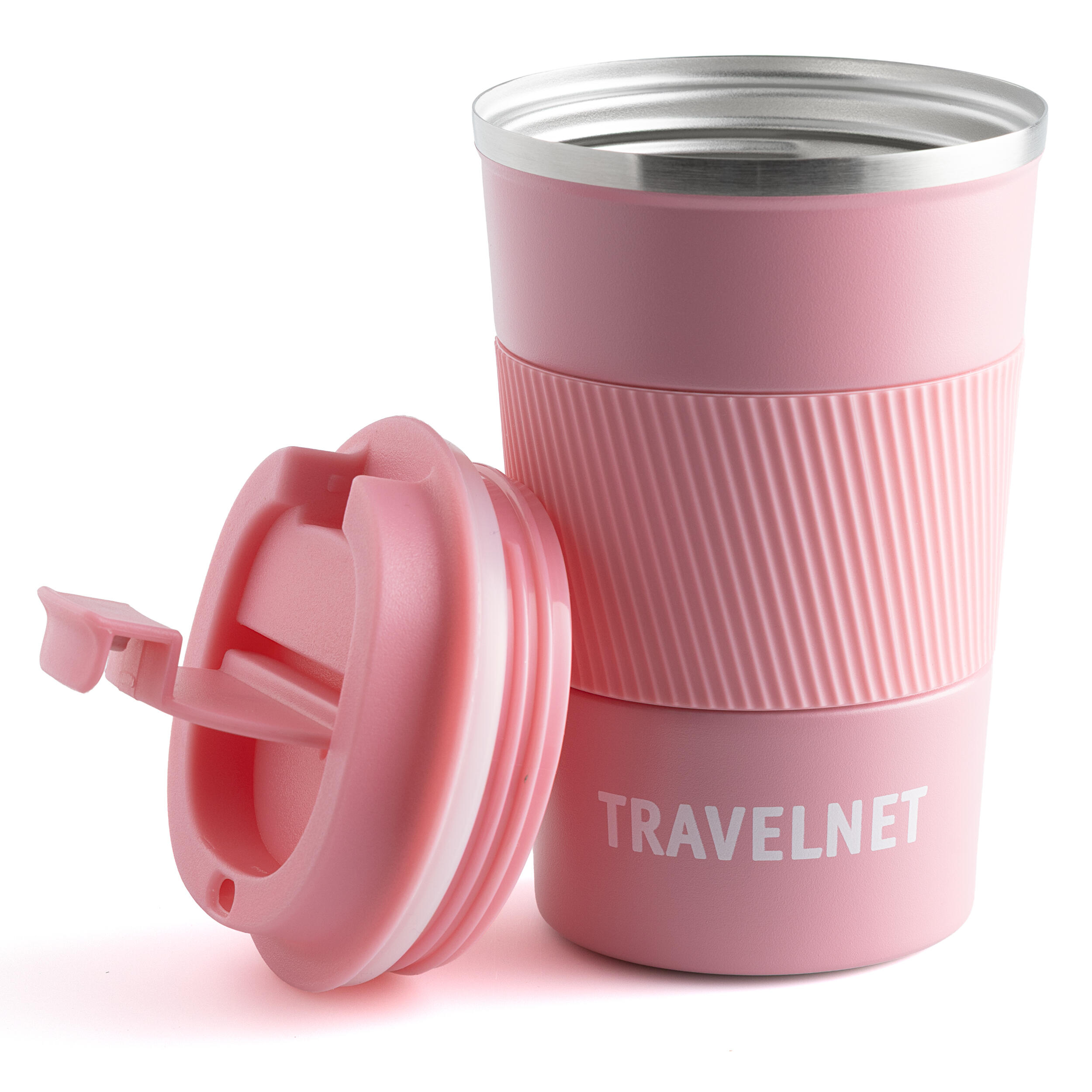 Travelnet - Travelnet Thermosbecher – Mug À Café À Emporter– 380 Ml - Bouteille Isotherme - Rose - Decathlon