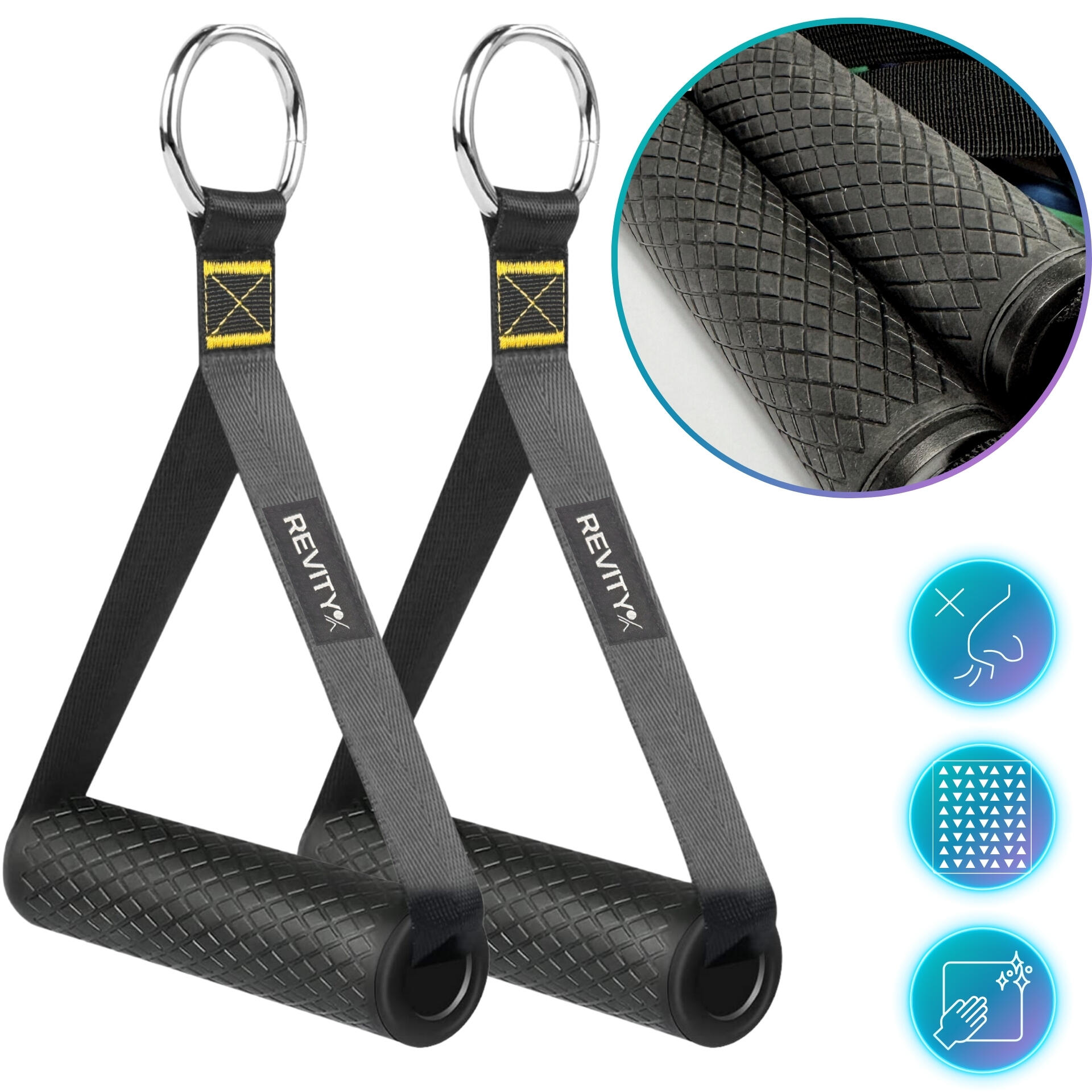 Sada 5 posilovacích odporových gum Workout Bands-s příslušenstvím, cvičební plán 6/7