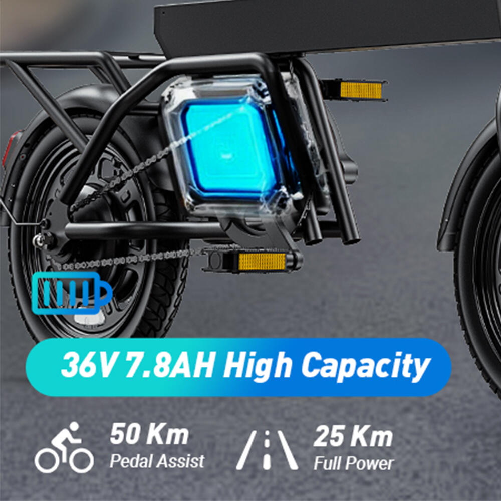 Bicicleta eléctrica urbana DYU B20MINI - 14 pulgadas, batería de 36 V y 7,8 Ah 5/7