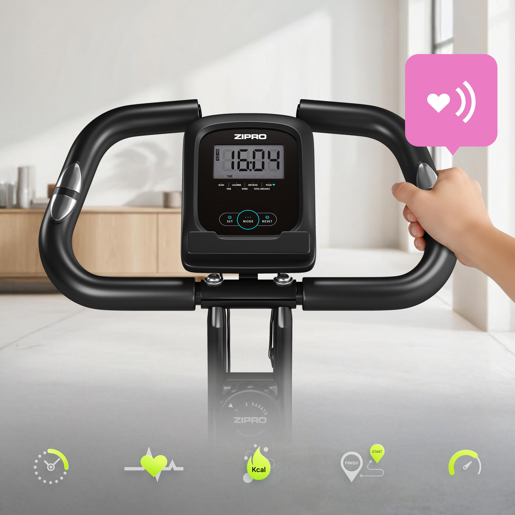 ZIPRO - Bicicletă de Apartament pliabilă Zipro Future X 8 nivele