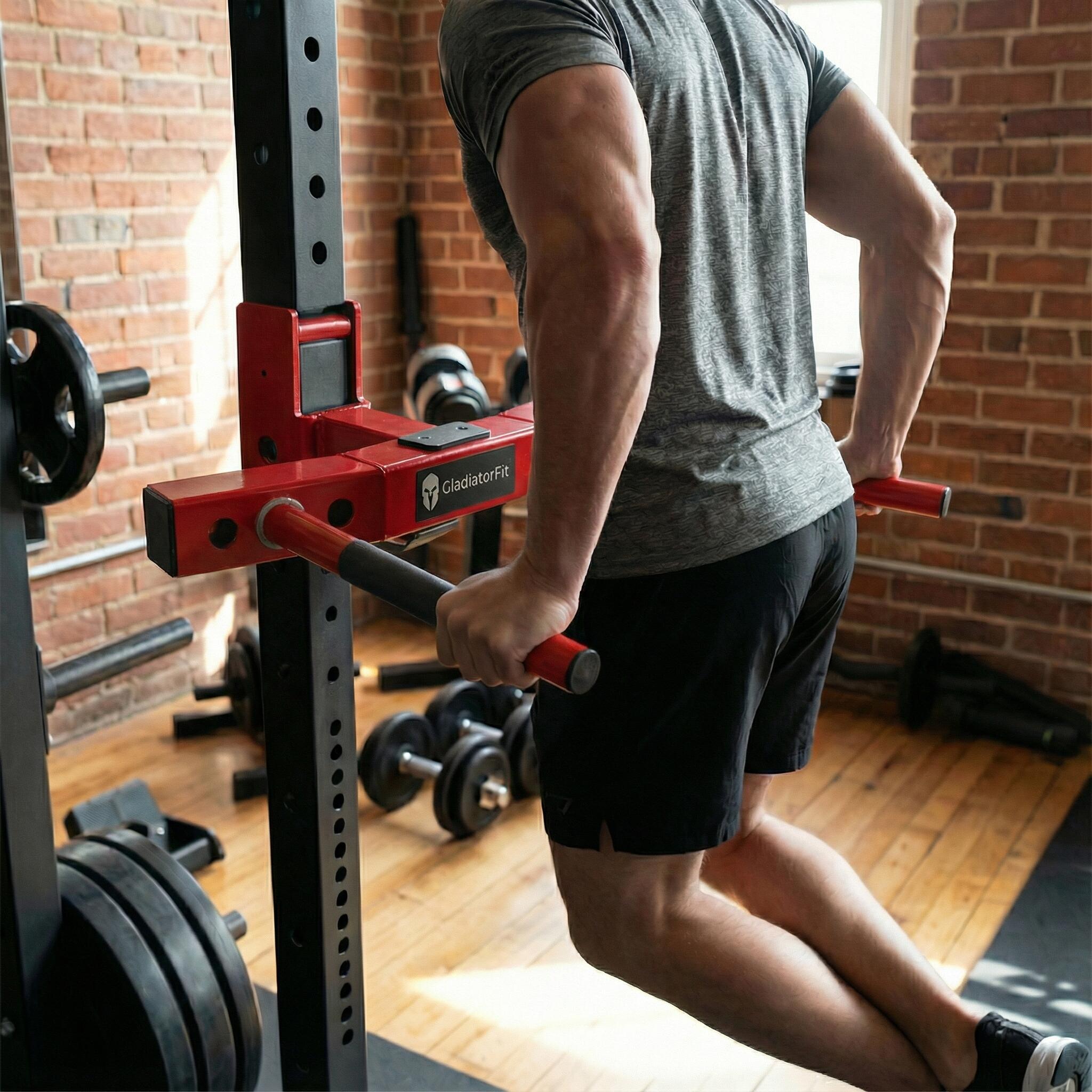 Station support dips ajustable pour rack GladiatorFit 3/5