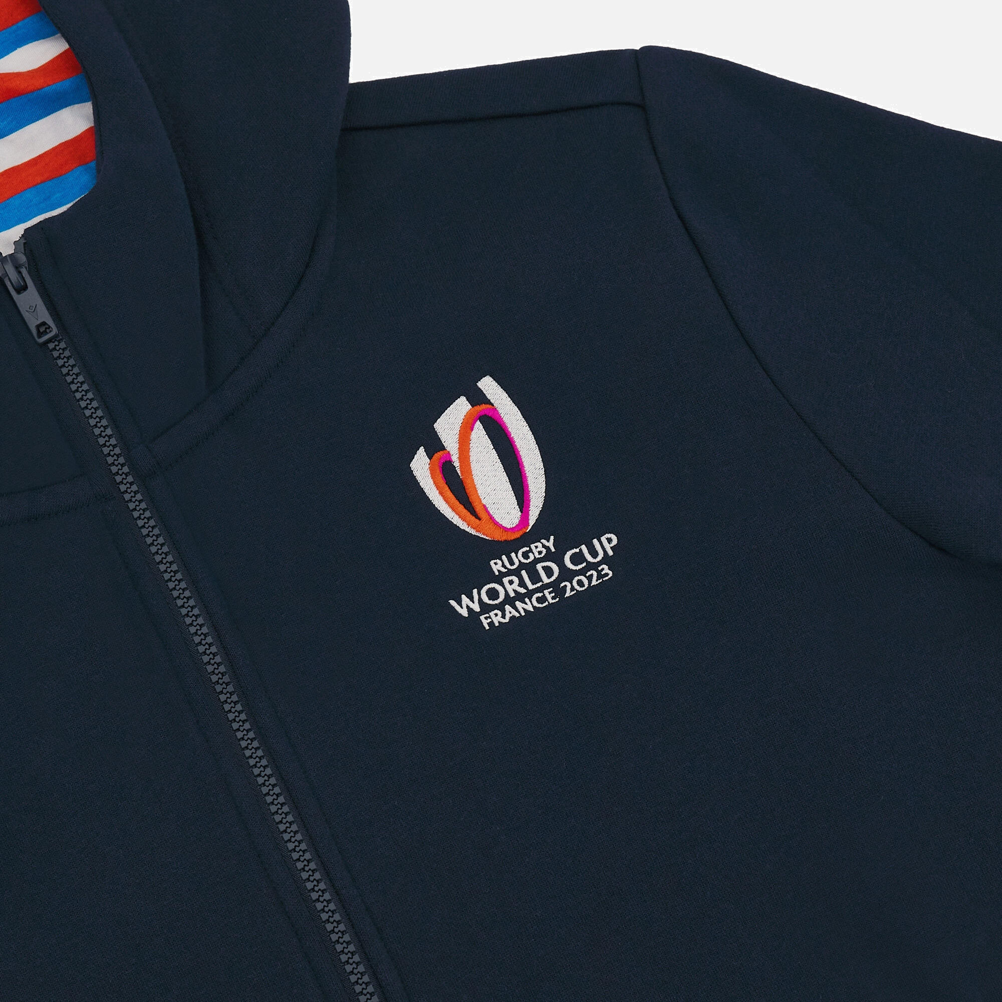 Sweatshirt Kapuzenpullover mit Reißverschluss Kind Macron RWC Frankreich 2023 2/2