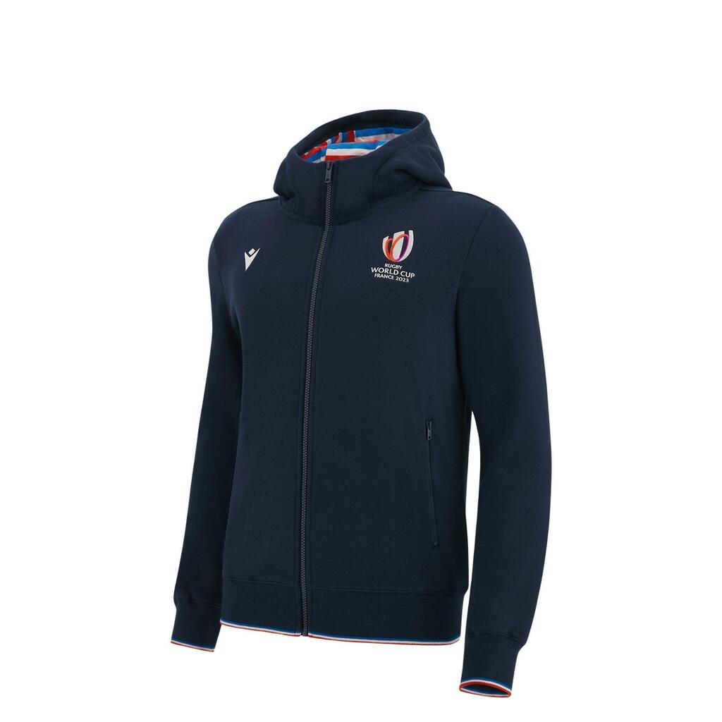 Sweatshirt hooded zipped child Macron RWC France 2023