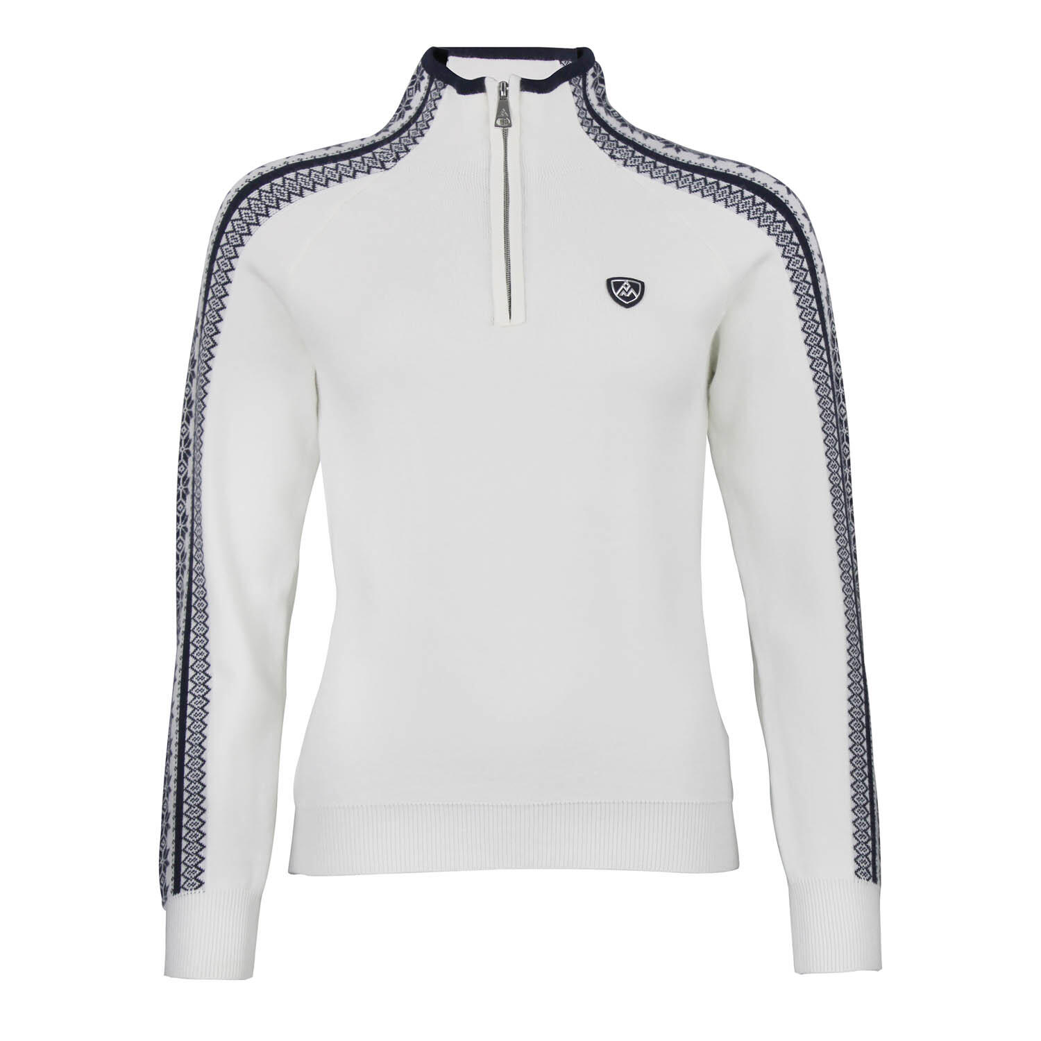 Peak Mountain - Pull Col Roulé 1/2 Zip Femme Peak Mountain Adomino - Pull - Beige|blanc - Decathlon