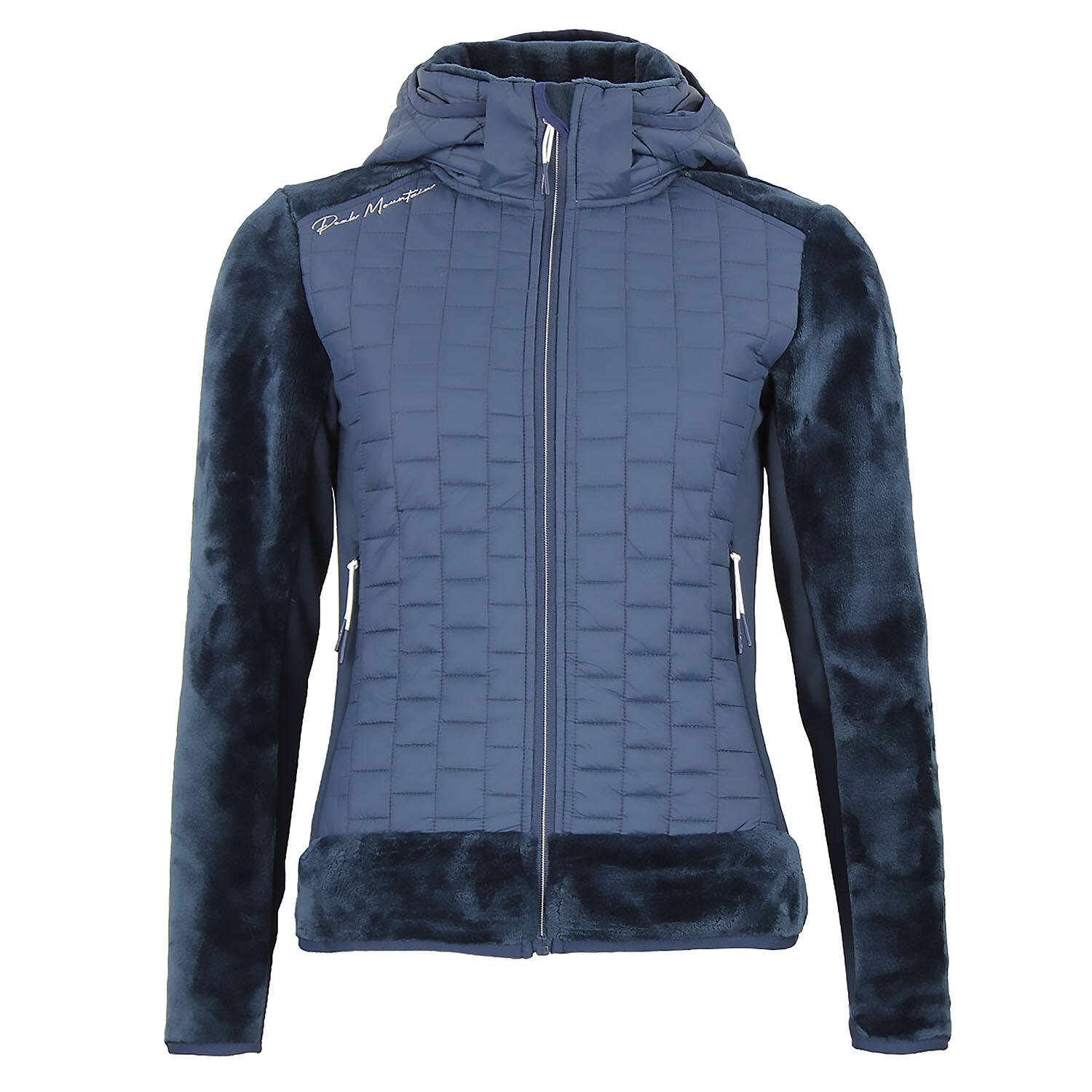 PEAK MOUNTAIN Women’s fleece jacket with quilted panels Peak Mountain Arlow
