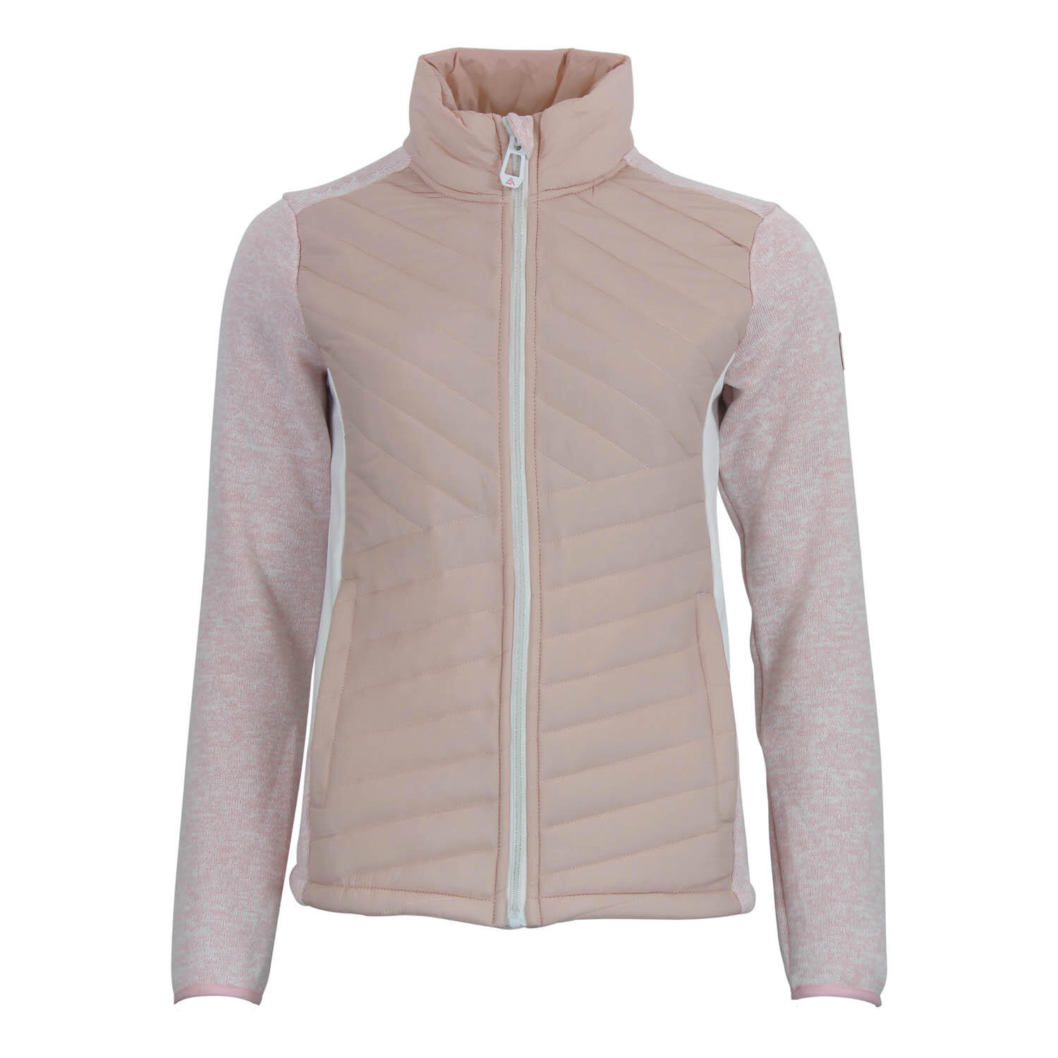 Peak Mountain - Blouson Polaire À Empiècements Matelassés Femme Peak Mountain Apony - Blouson - Rose - Decathlon