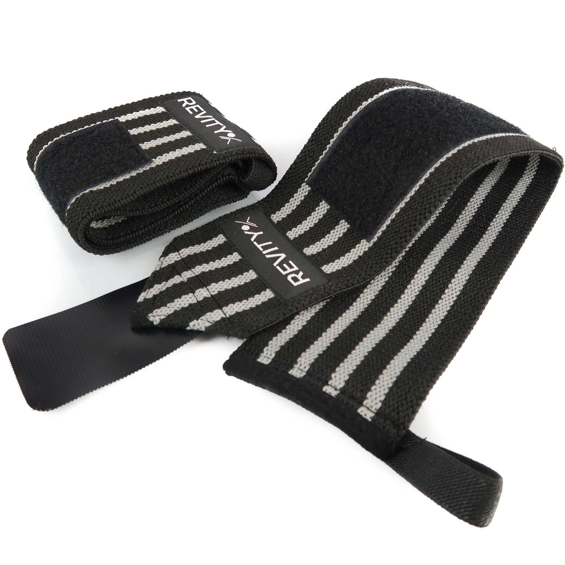Muñequeras de halterofilia Wrist Wraps, soporte elástico con velcro, vendas 5/7