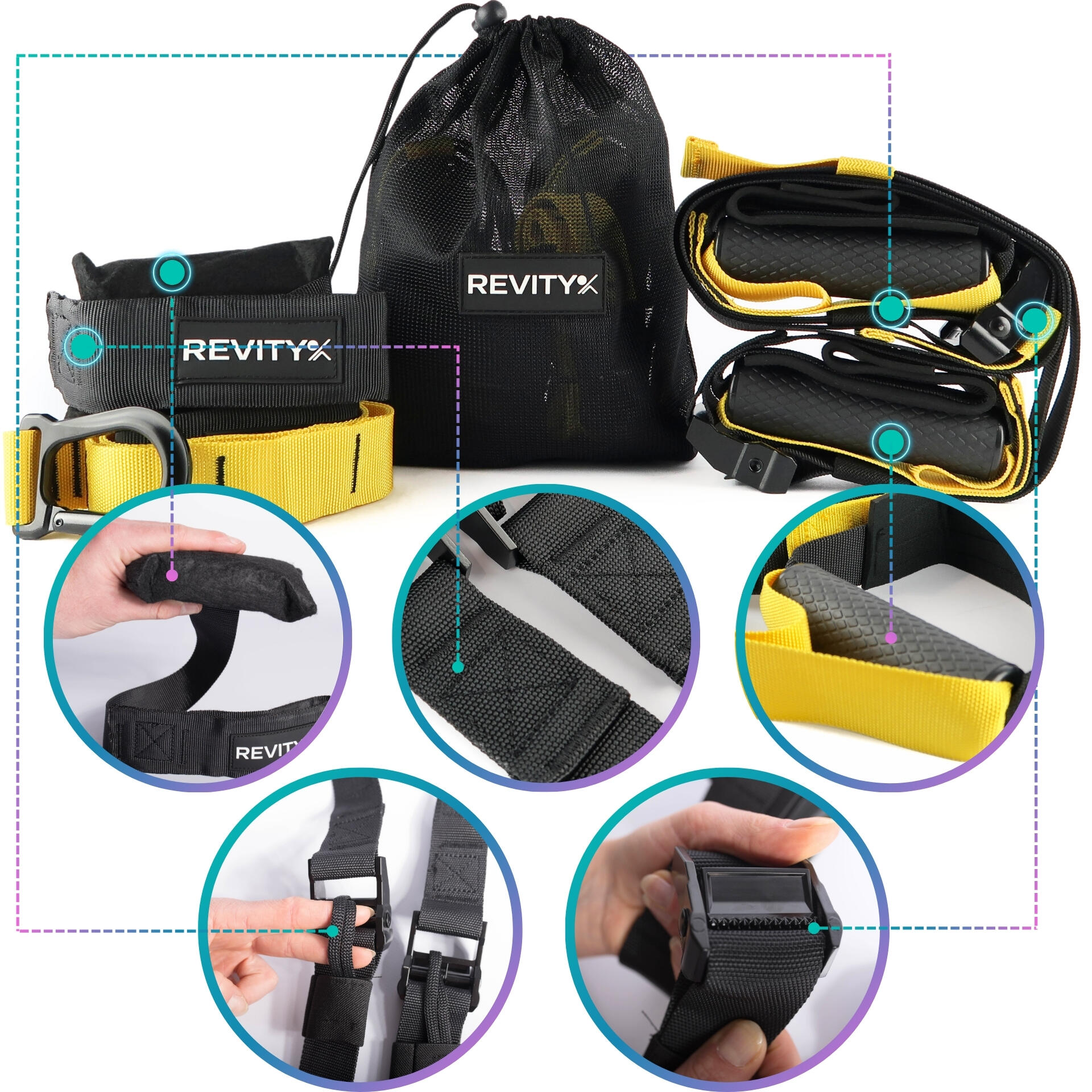 Sangles de suspension + ancrage porte, PDF entraînement Revity Gravity Trainer 2/7