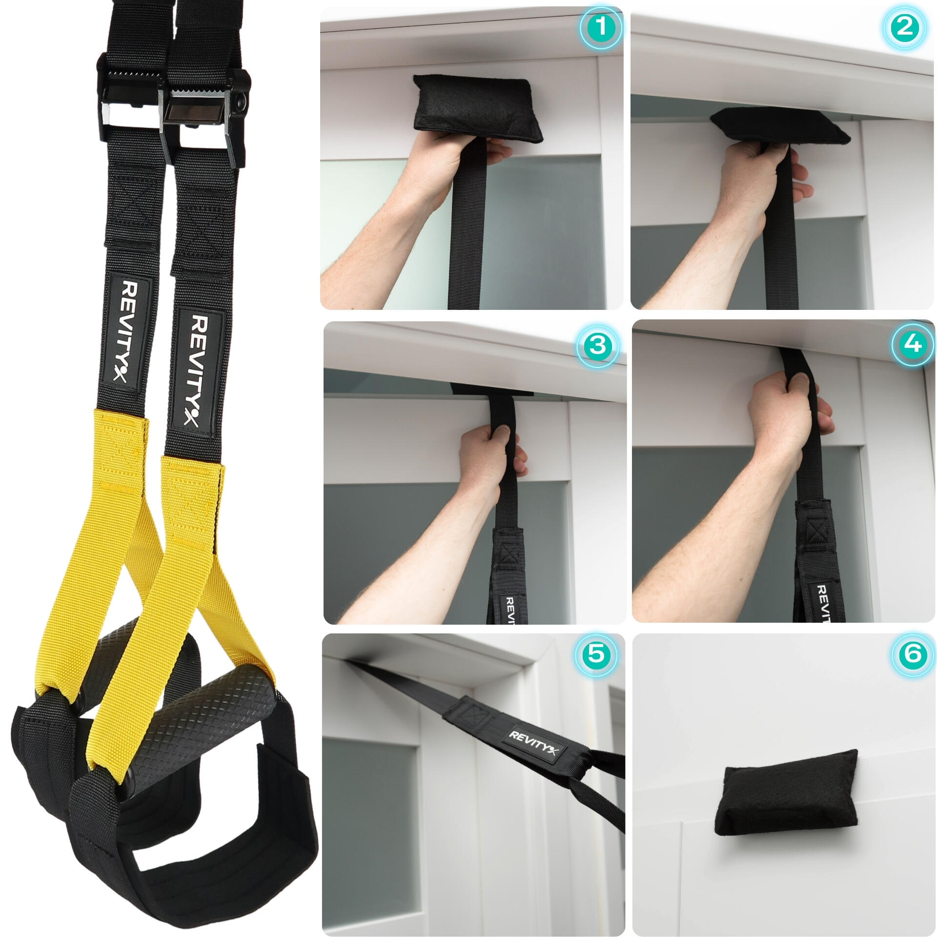 Sangles de suspension + ancrage porte, PDF entraînement Revity Gravity Trainer 7/7
