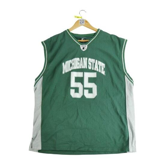 Reconditionné - Maillot Homme NCAA Michigan State Vert - Bon État