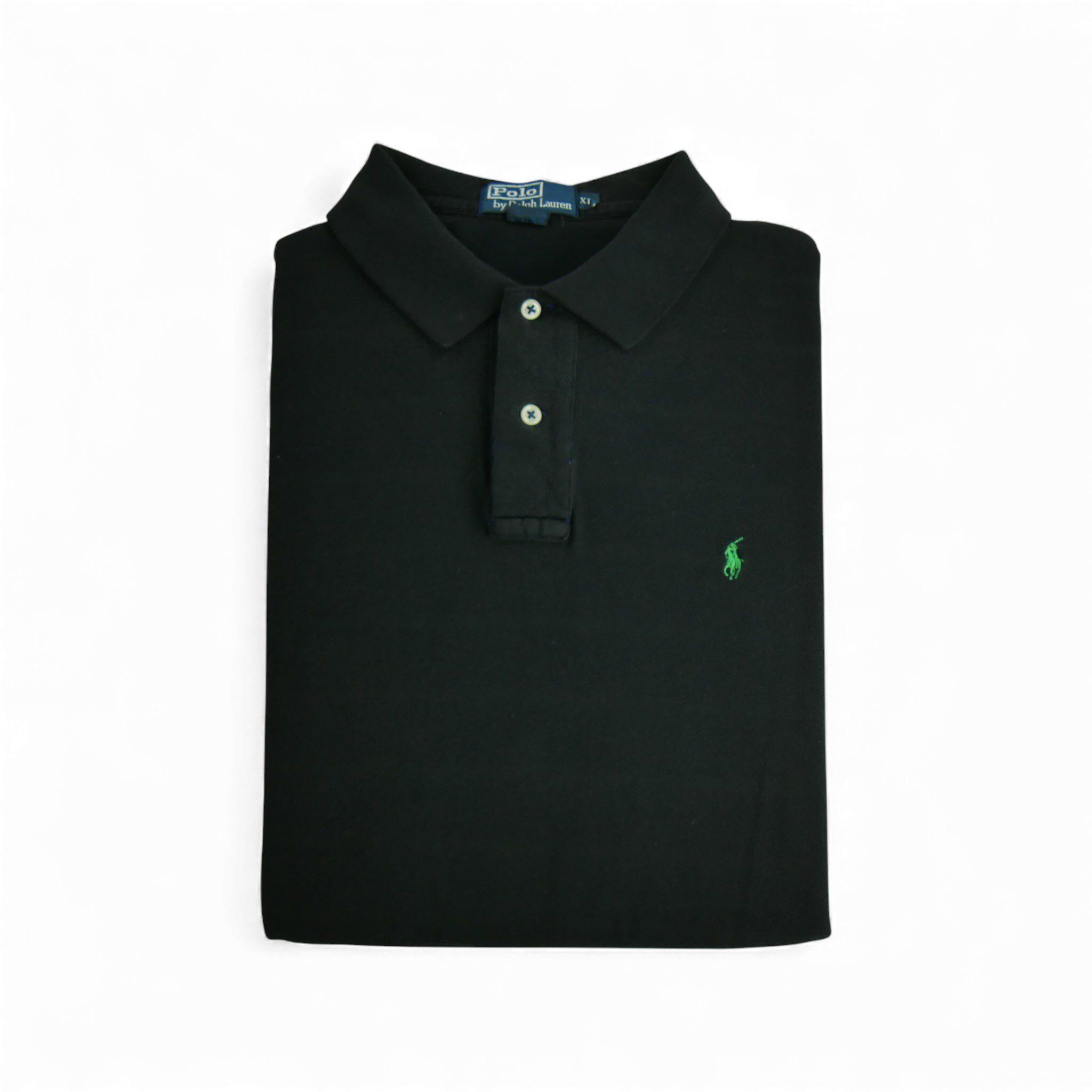 RALPH LAUREN Reconditionné - Polo manches courtes Homme Noir - Très Bon État