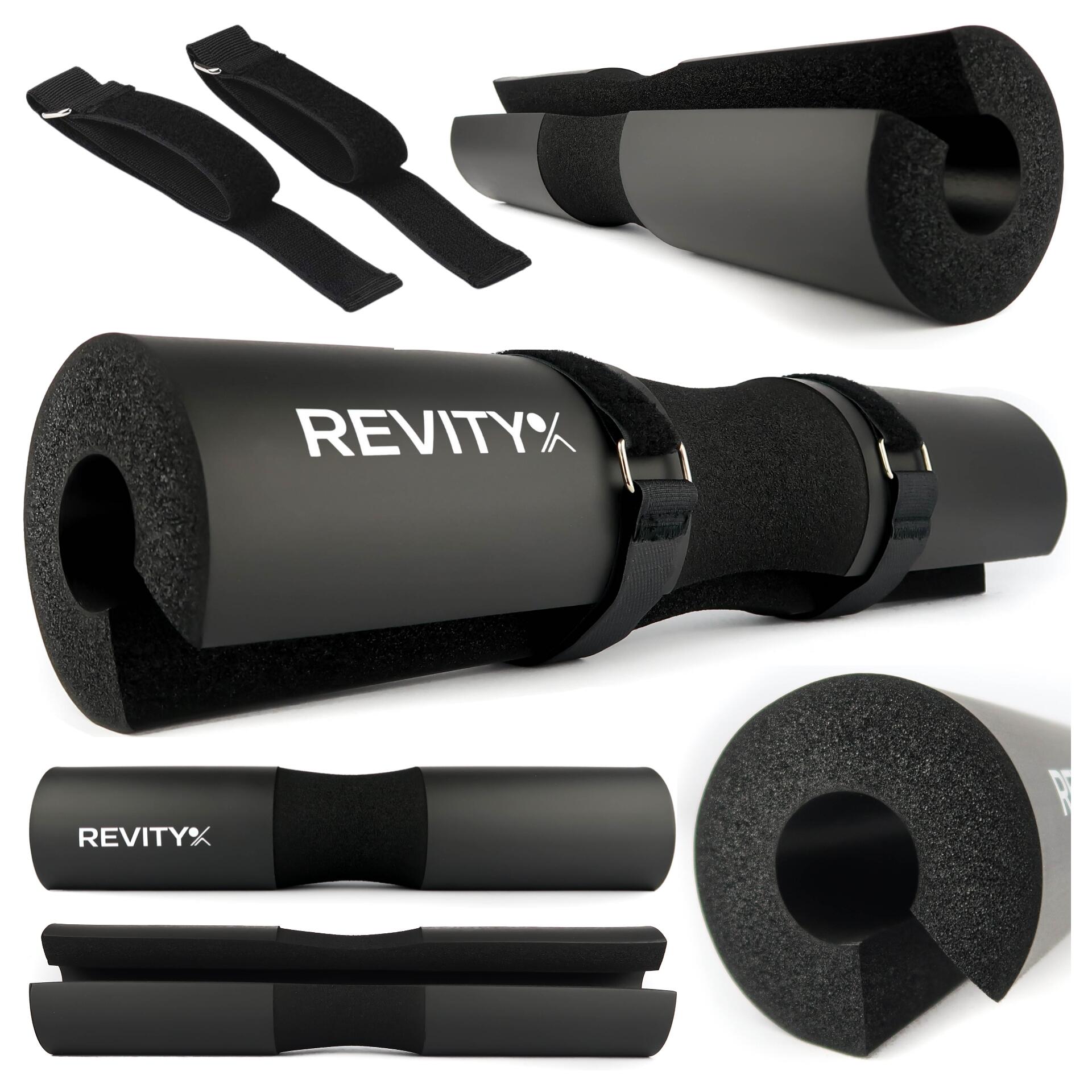 Squat Pad per bilanciere collo e hip thrust con cinghie REVITY 6/7