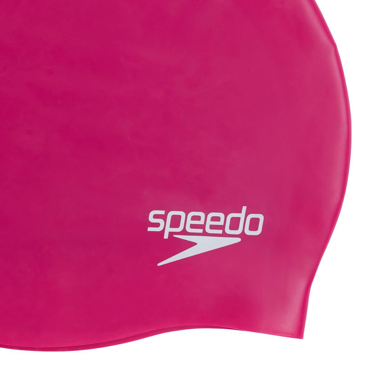 Gorro de natación de silicona moldeada Speedo rosa 5/5