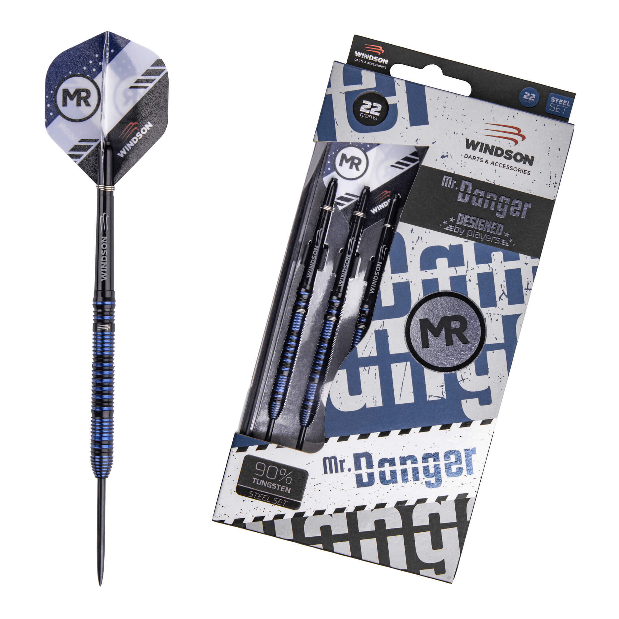 WINDSON Set šipek MR. DANGER 22g Tungsten - steel