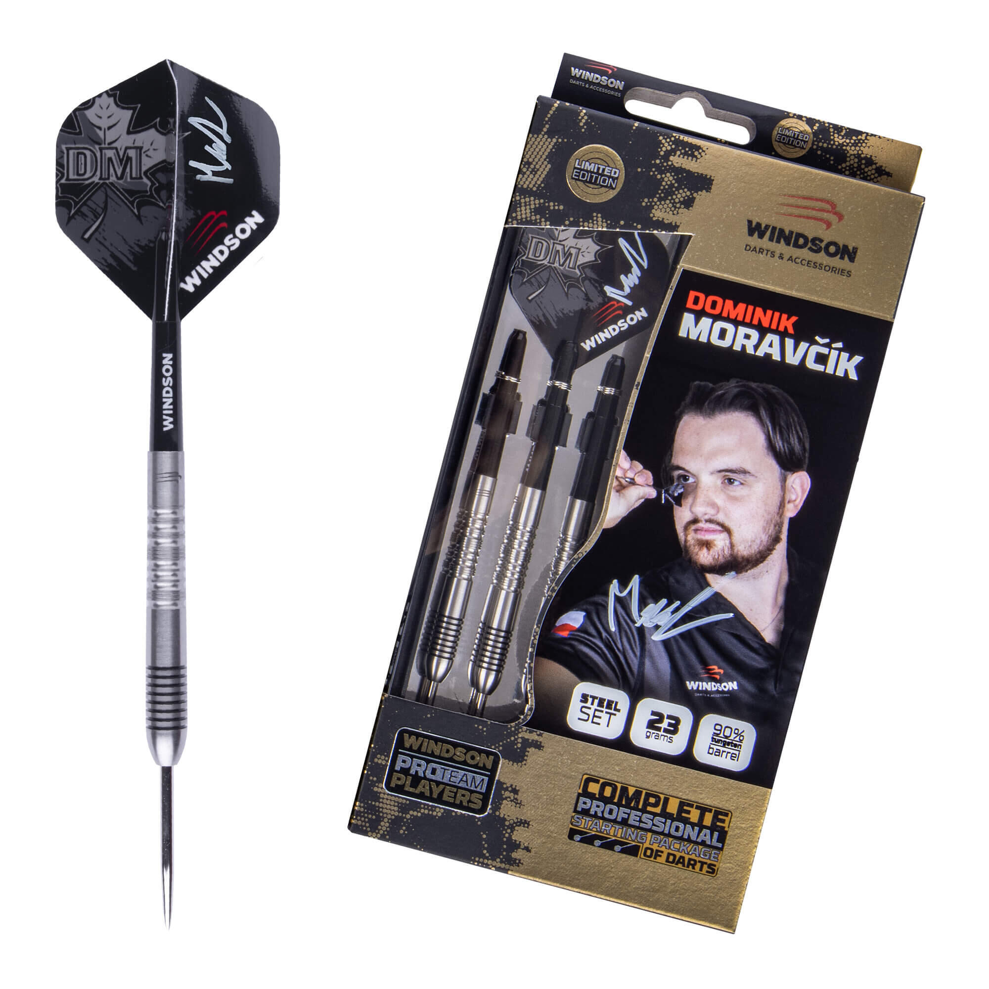 WINDSON Set šipek DOMINIK MORAVČÍK 23g Tungsten - steel