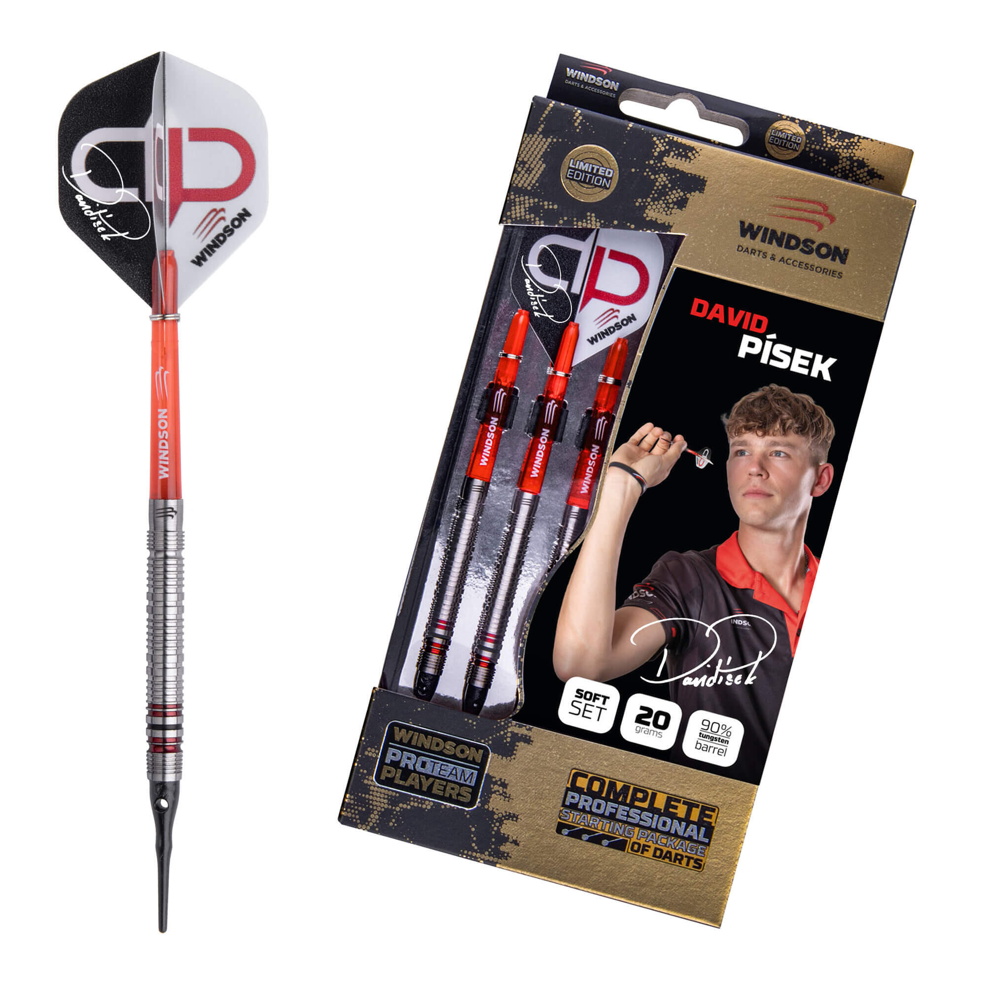WINDSON Set šipek DAVID PÍSEK 20g Tungsten - soft
