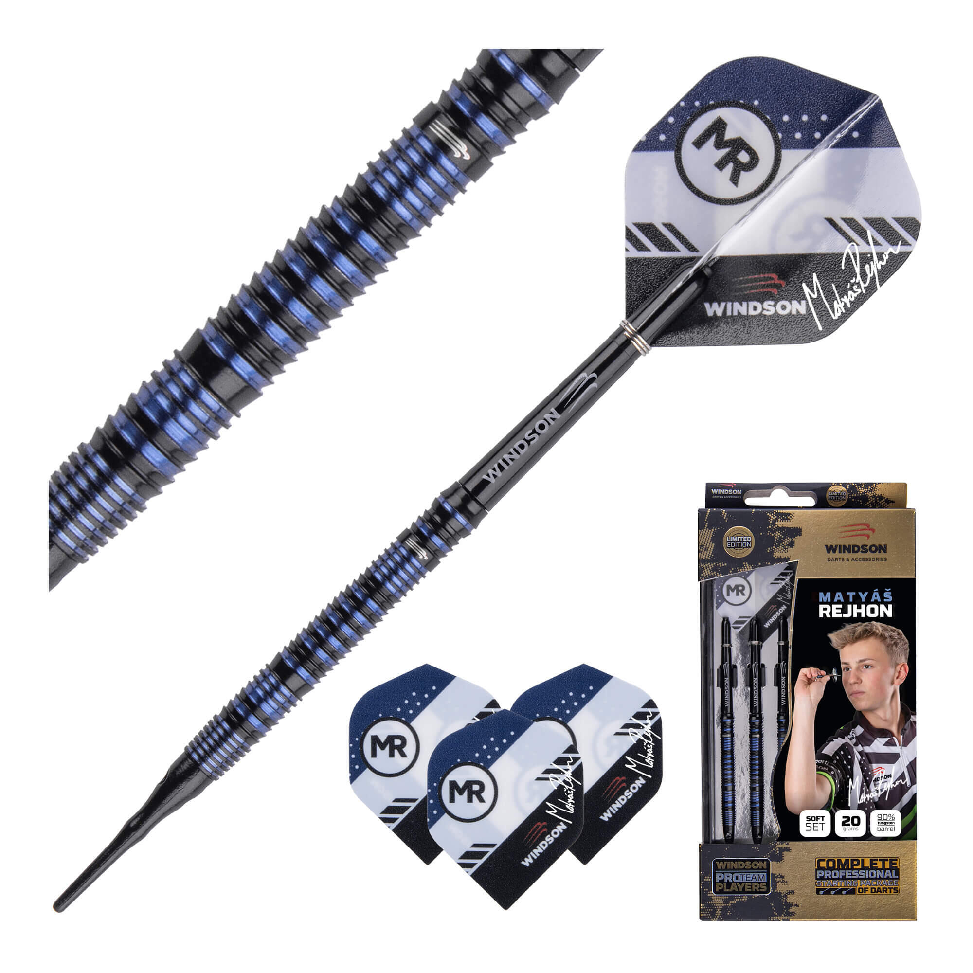 Set de fléchettes MATYÁŠ REJHON 20g Tungstène - pointe plastique 2/5