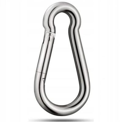 Karabijnhaak voor fitness accessories groot en sterk, 8 × 3 cm, 250 kg