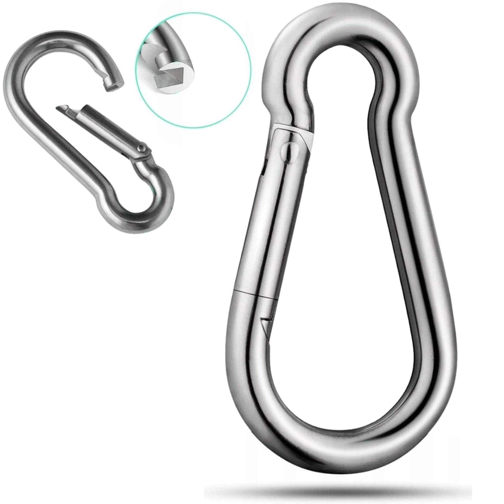 Karabijnhaak voor fitness accessories groot en sterk, 8 × 3 cm, 250 kg 2/7