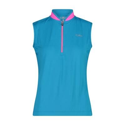Maglia donna senza maniche con mezza zip CMP