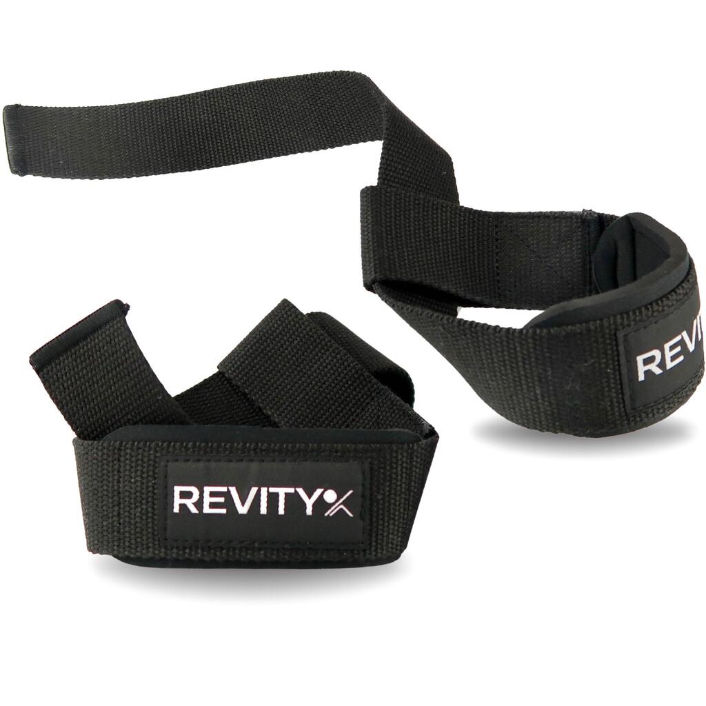 Weight Training Lifting Straps - Deadlift Straps - pair, Black