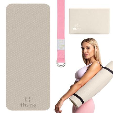 Zestaw Do Jogi Mata Antypoślizgowa Kostki 2 Szt. Pasek Do Jogi