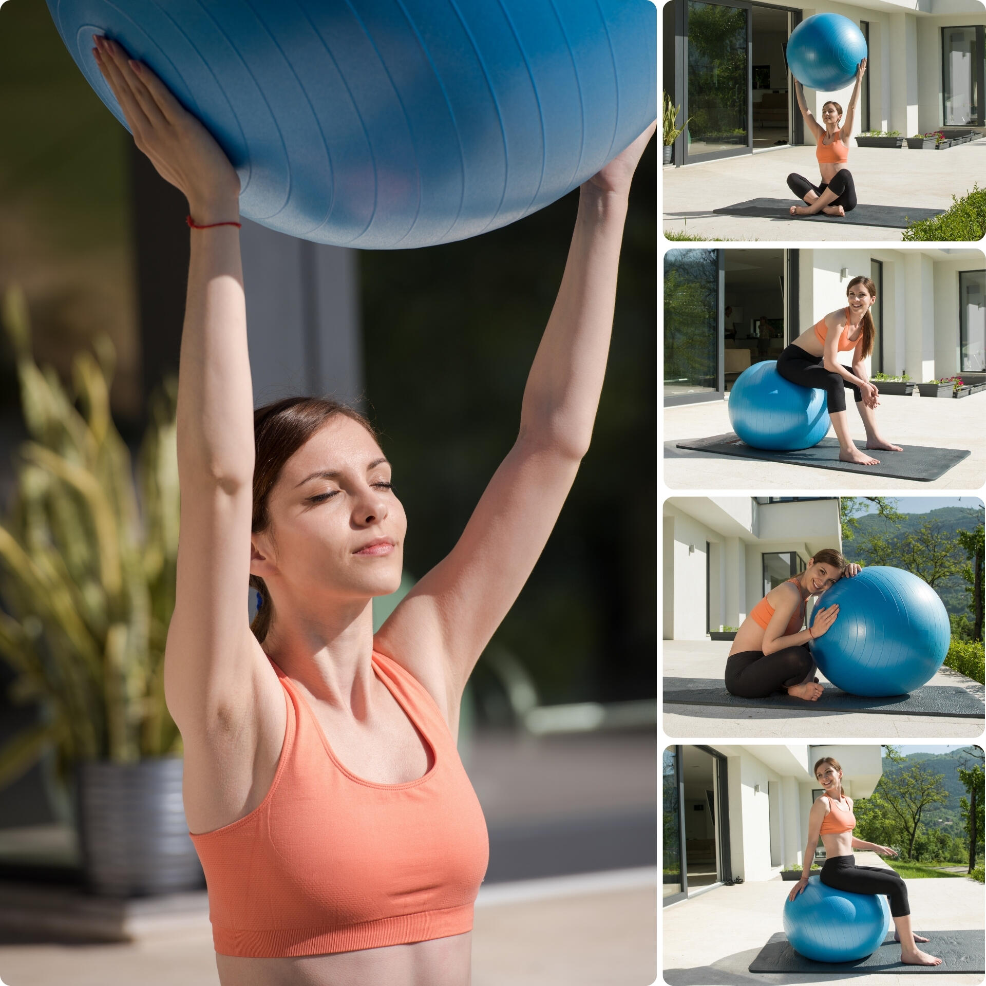 Nafukovací gymnastický míč REVITY Gym Ball 65 cm, 1200 g 4/7
