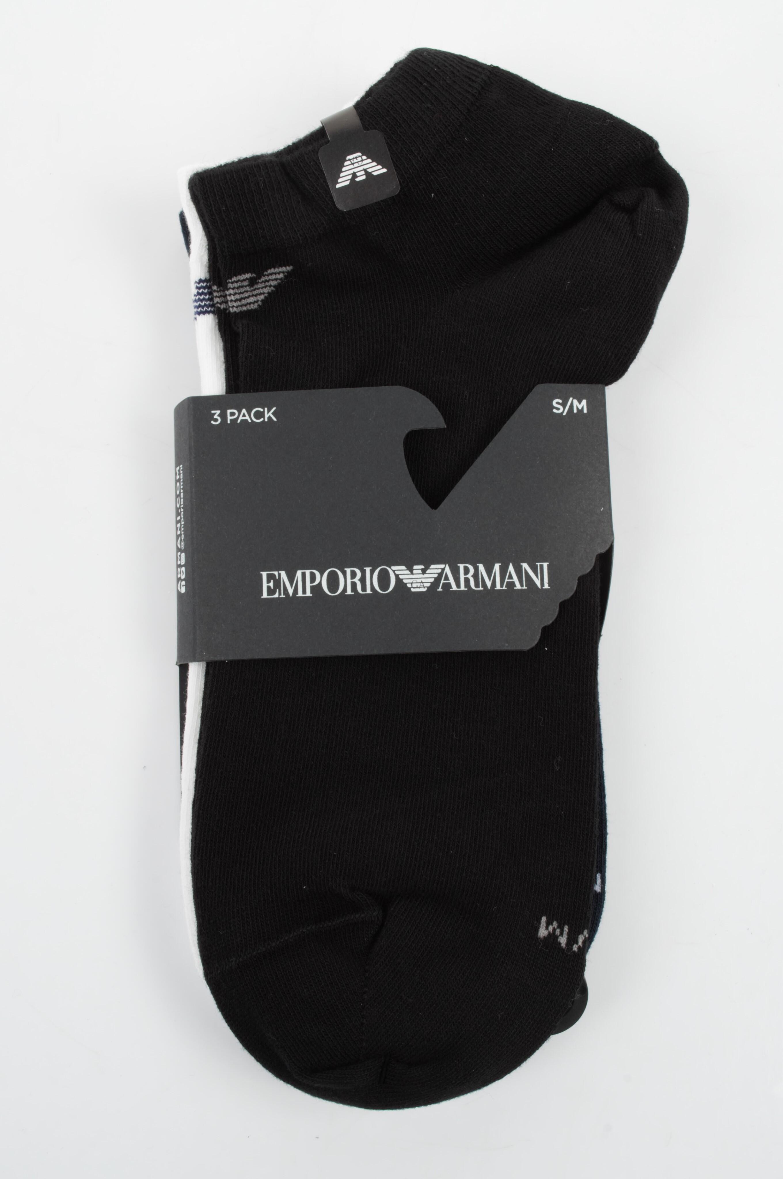 Meias micro Emporio Armani Calza 3 pares 3/4