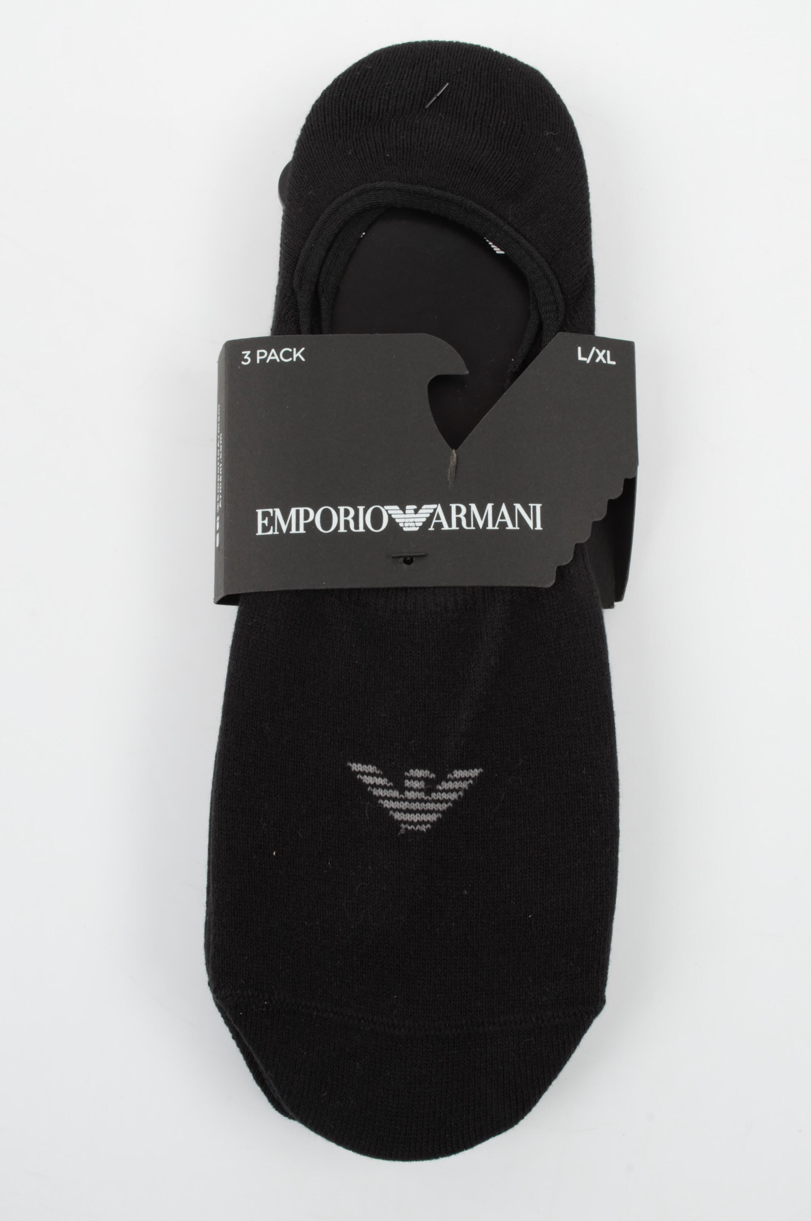 Meias curtas Emporio Armani Calza 3 pares 3/4