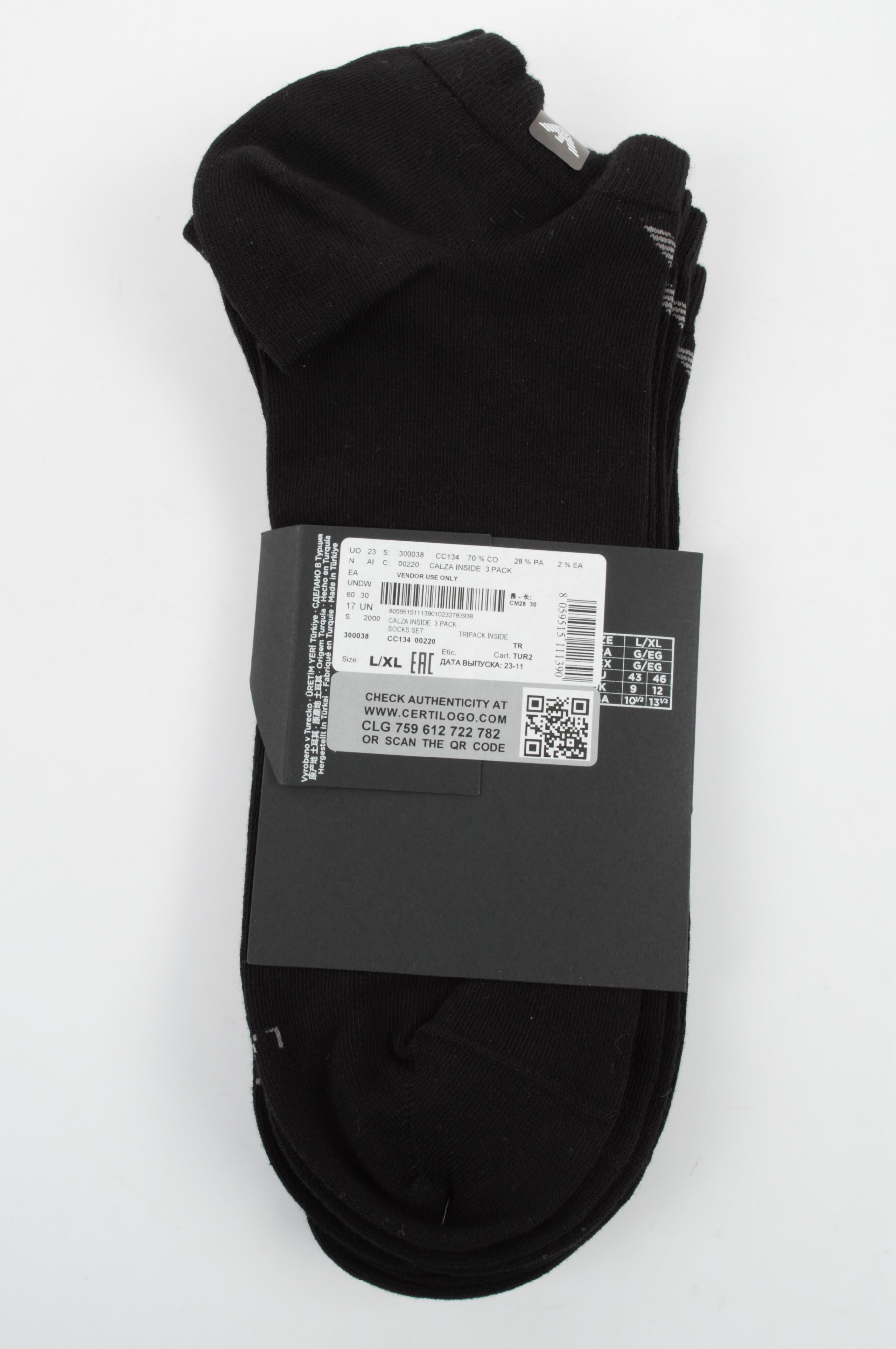 Meias para homem Emporio Armani Calza 3 pares 5/5