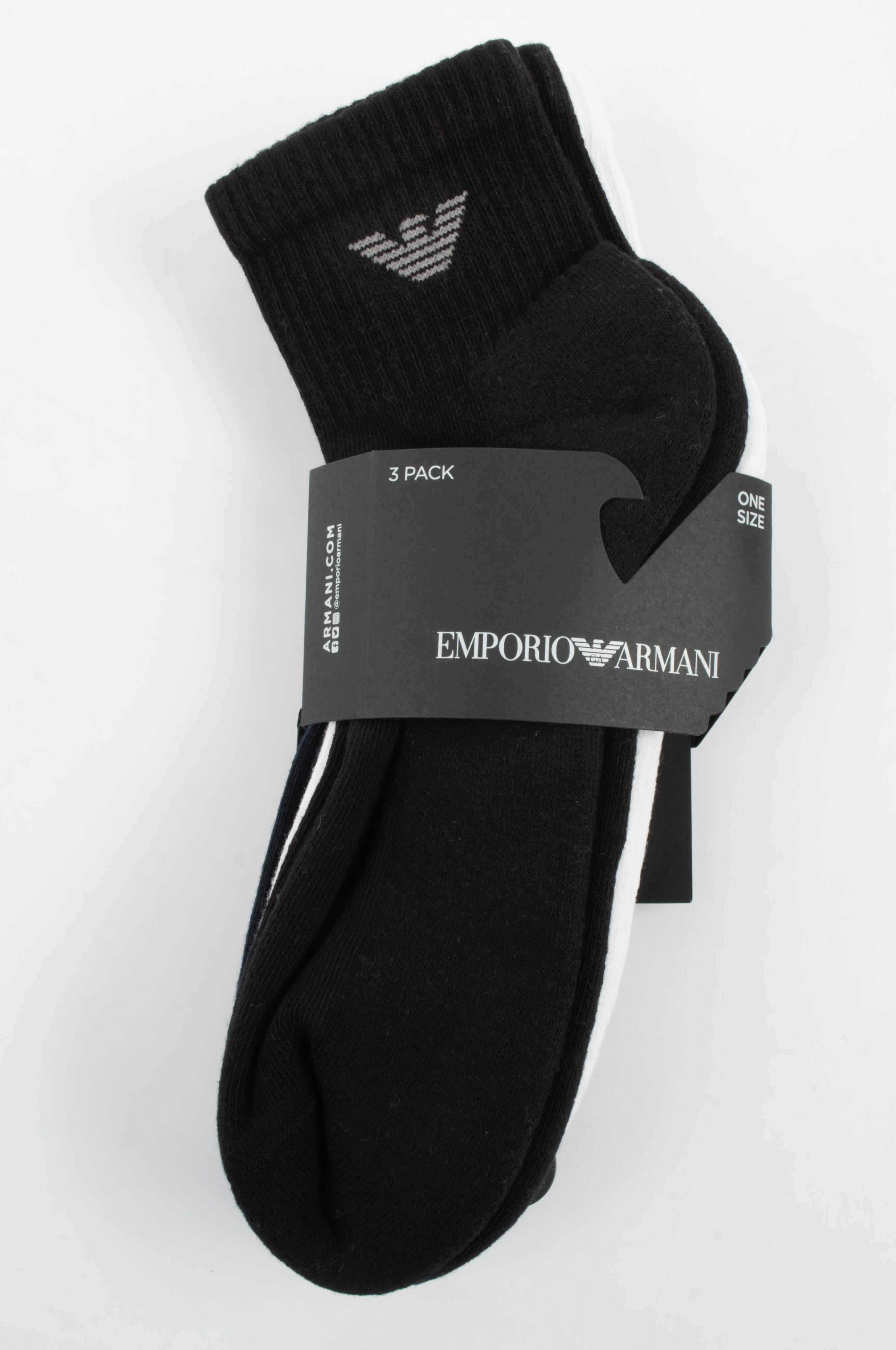 Meias curtas Emporio Armani Calza 3 pares 5/6